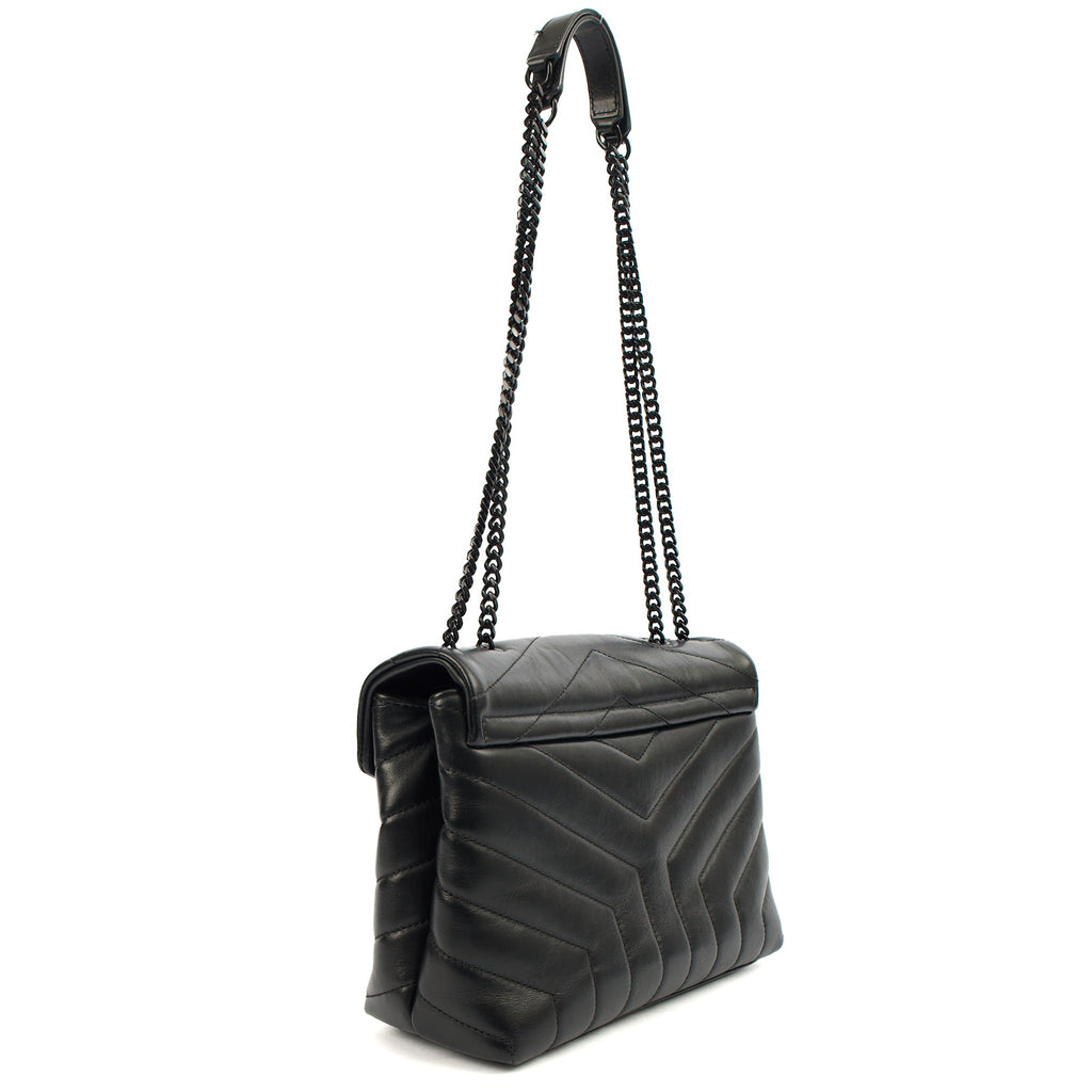 Saint Laurent Cross Body Lou Lou - Small in Black, Leather