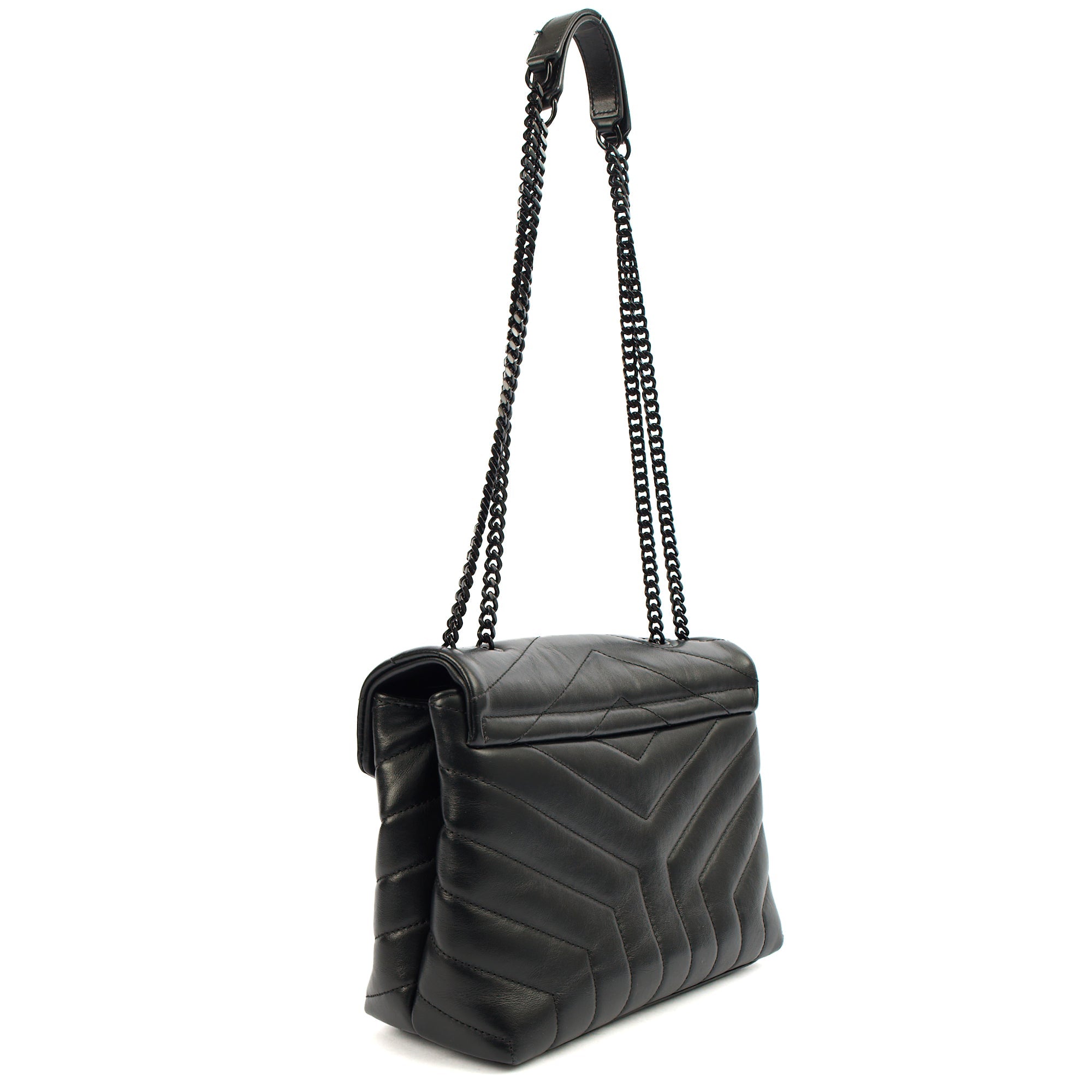 Saint Laurent Cross Body Lou Lou - Small in Black, Leather