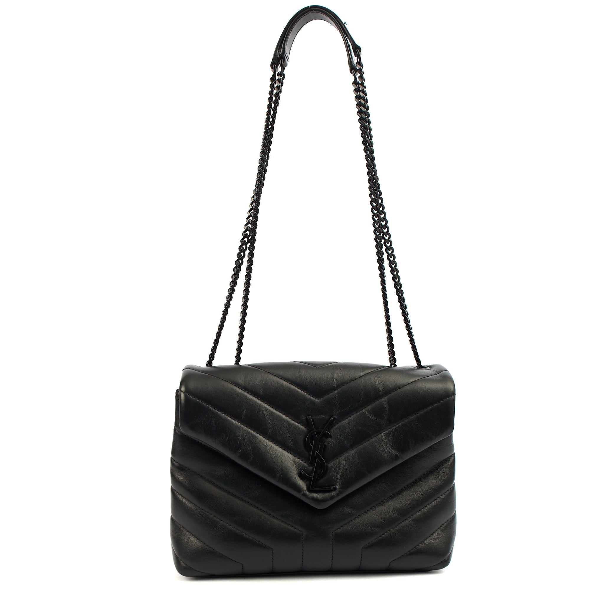 Saint Laurent Cross Body Lou Lou - Small in Black, Leather