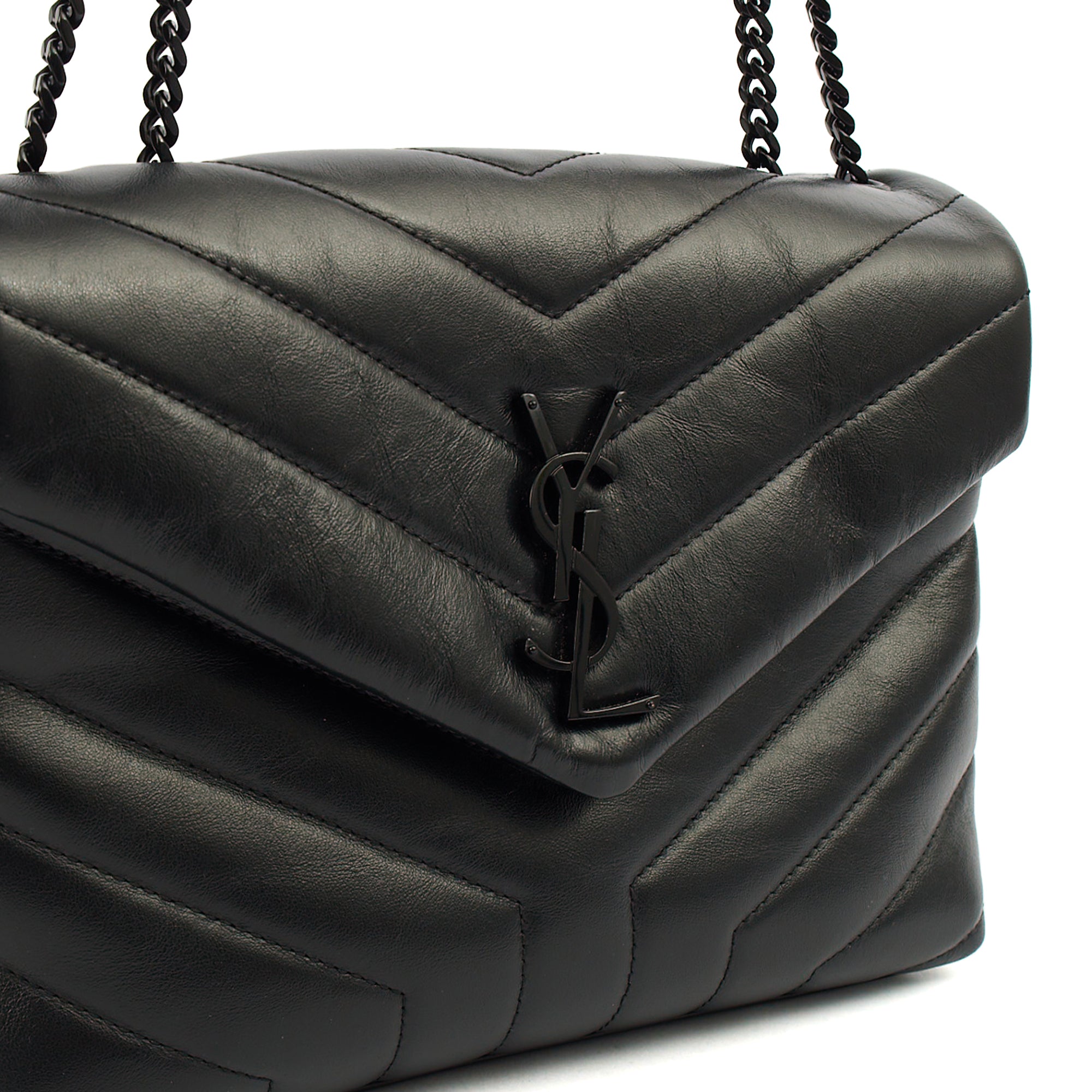 Saint Laurent Cross Body Lou Lou - Small in Black, Leather