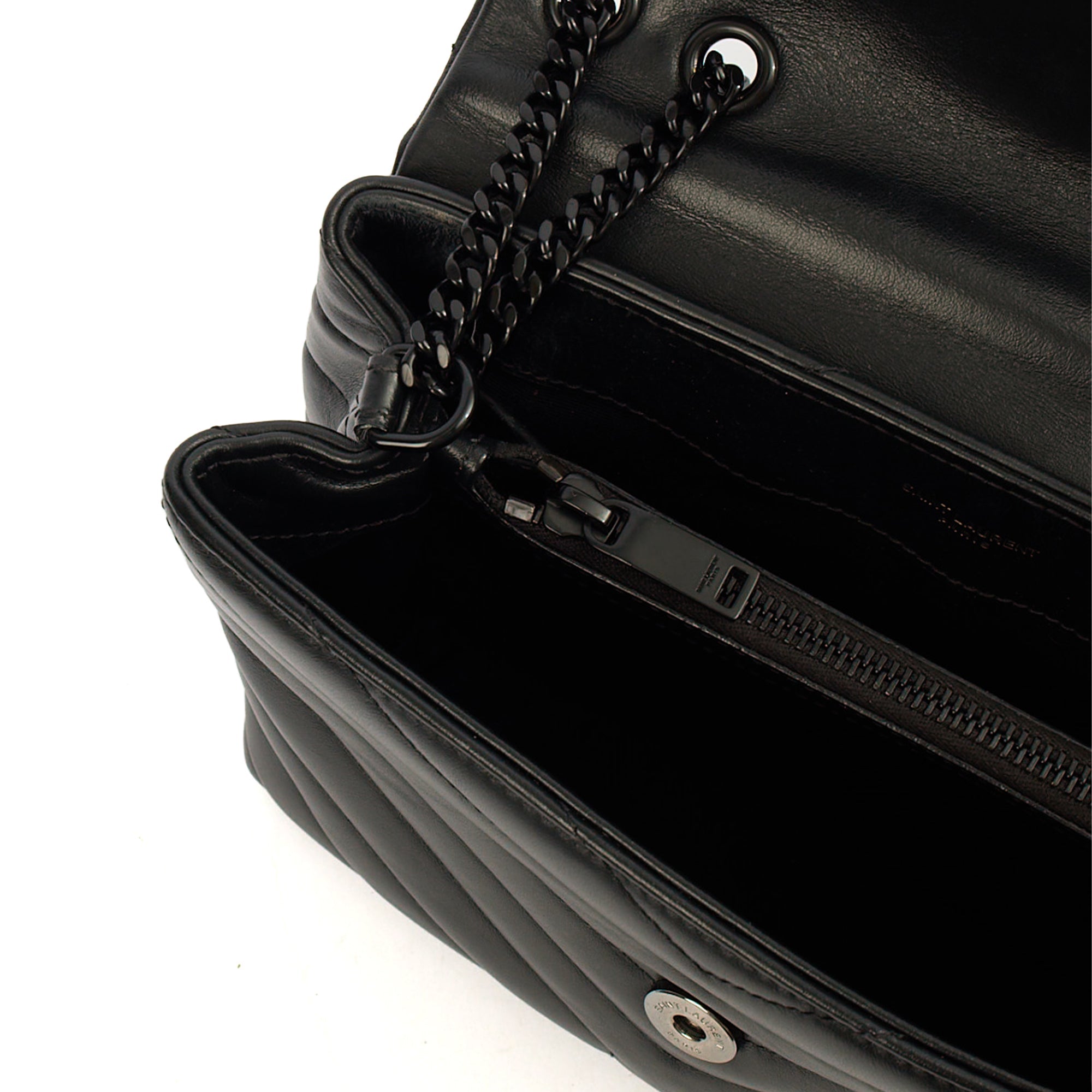 Saint Laurent Cross Body Lou Lou - Small in Black, Leather
