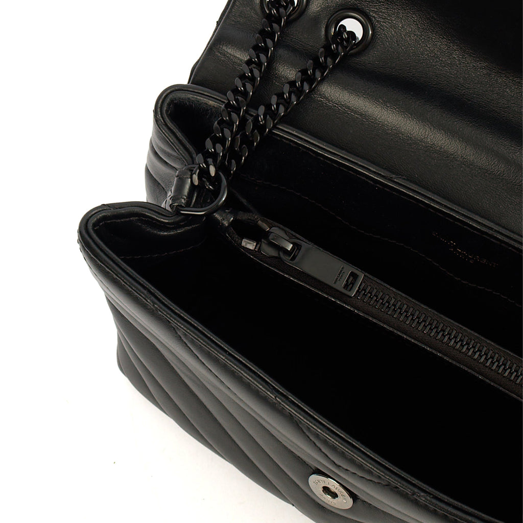Saint Laurent Cross Body Lou Lou - Small in Black, Leather