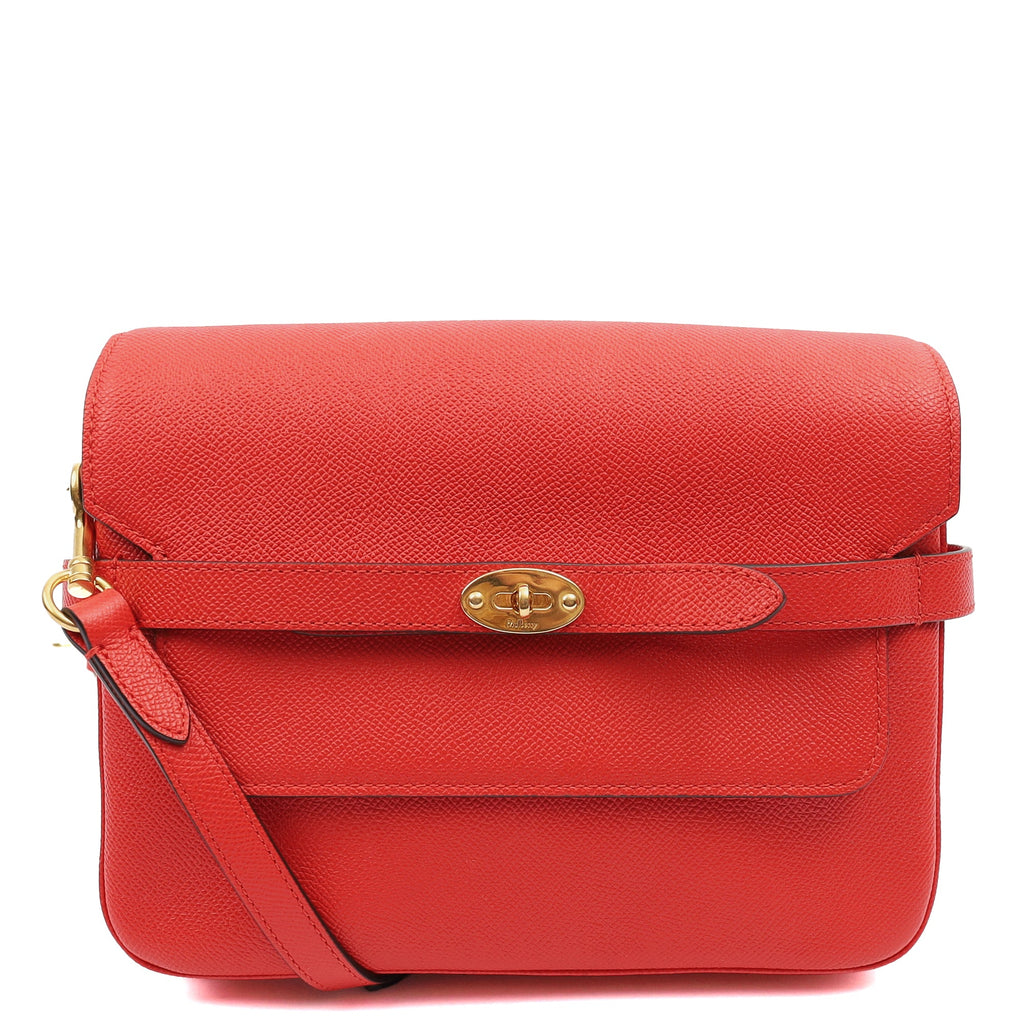 Mulberry Cross Body Belted Bayswater Satchel  in Scarlett, Calfskin Leather