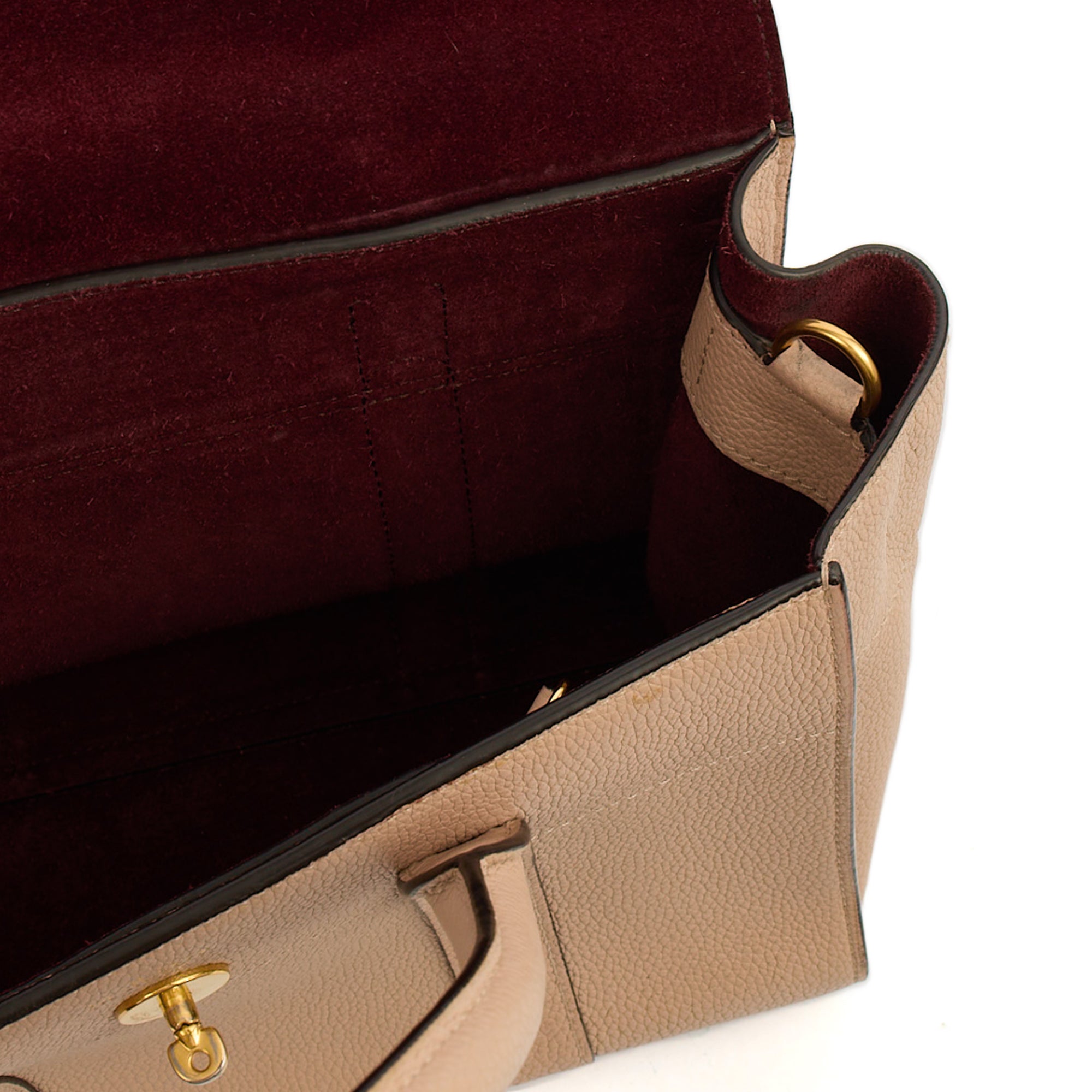 Mulberry Top Handle Bayswater with Strap- Small in Rose Water, Calfskin Leather