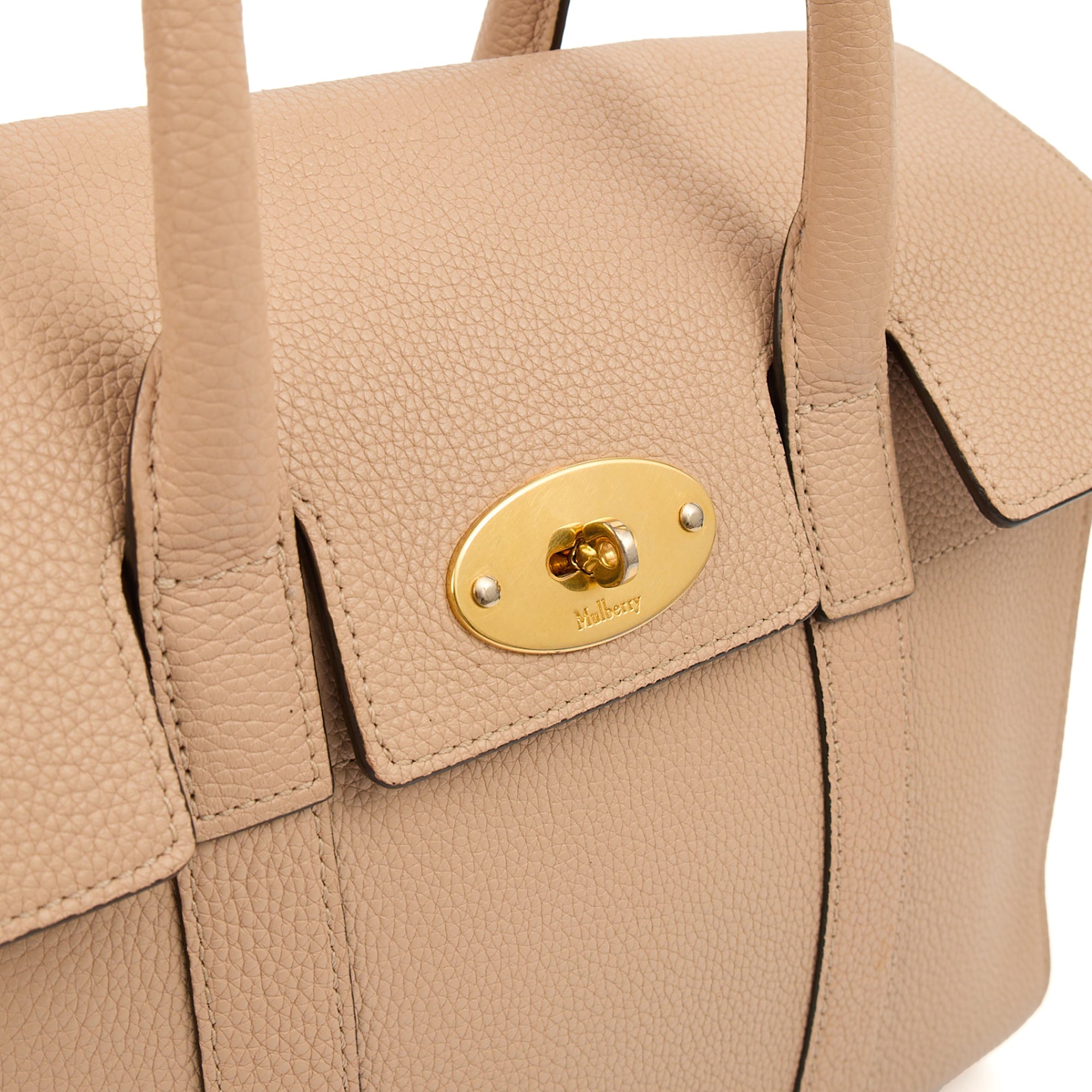 Mulberry Top Handle Bayswater with Strap- Small in Rose Water, Calfskin Leather