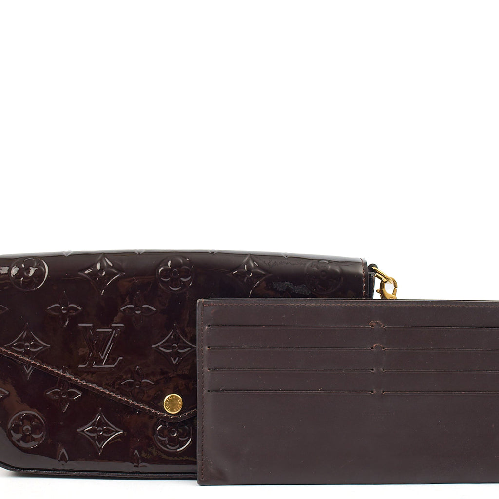 Louis Vuitton Cross Body Felicie Pochette in Amarante, Vernis