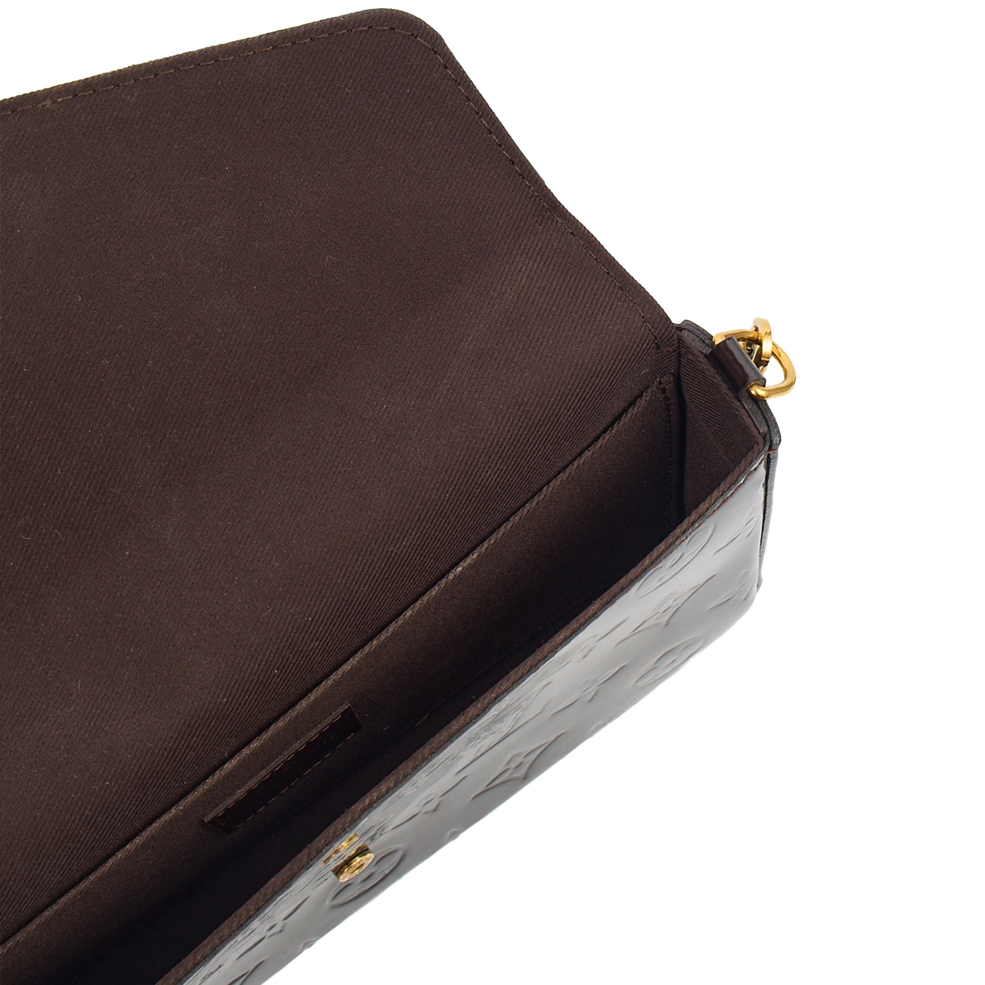 Louis Vuitton Cross Body Felicie Pochette in Amarante, Vernis