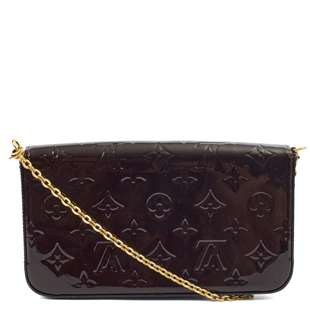 Louis Vuitton Cross Body Felicie Pochette in Amarante, Vernis