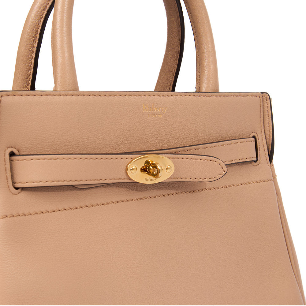 Mulberry Top Handle Belted Bayswater in Putty, Calfskin Leather