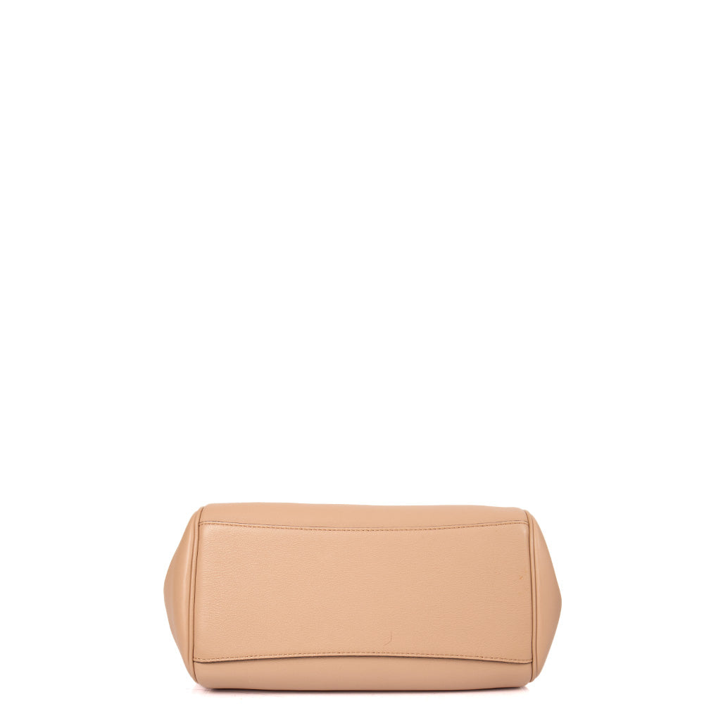Mulberry Top Handle Belted Bayswater in Putty, Calfskin Leather