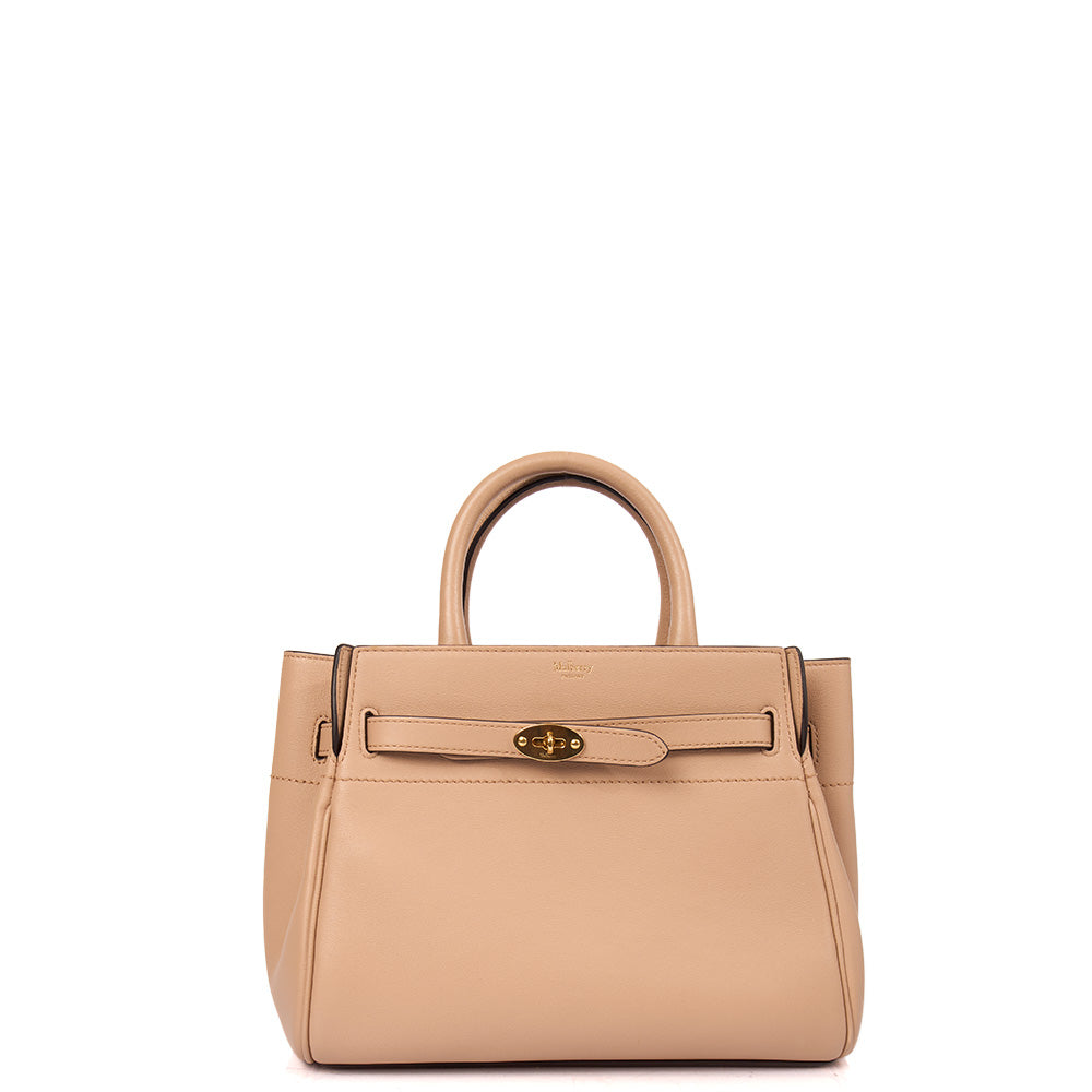 Mulberry Top Handle Belted Bayswater in Putty, Calfskin Leather