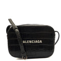 Balenciaga Cross Body Everyday Camera Bag - XS in Black, Exotic Effect Leather