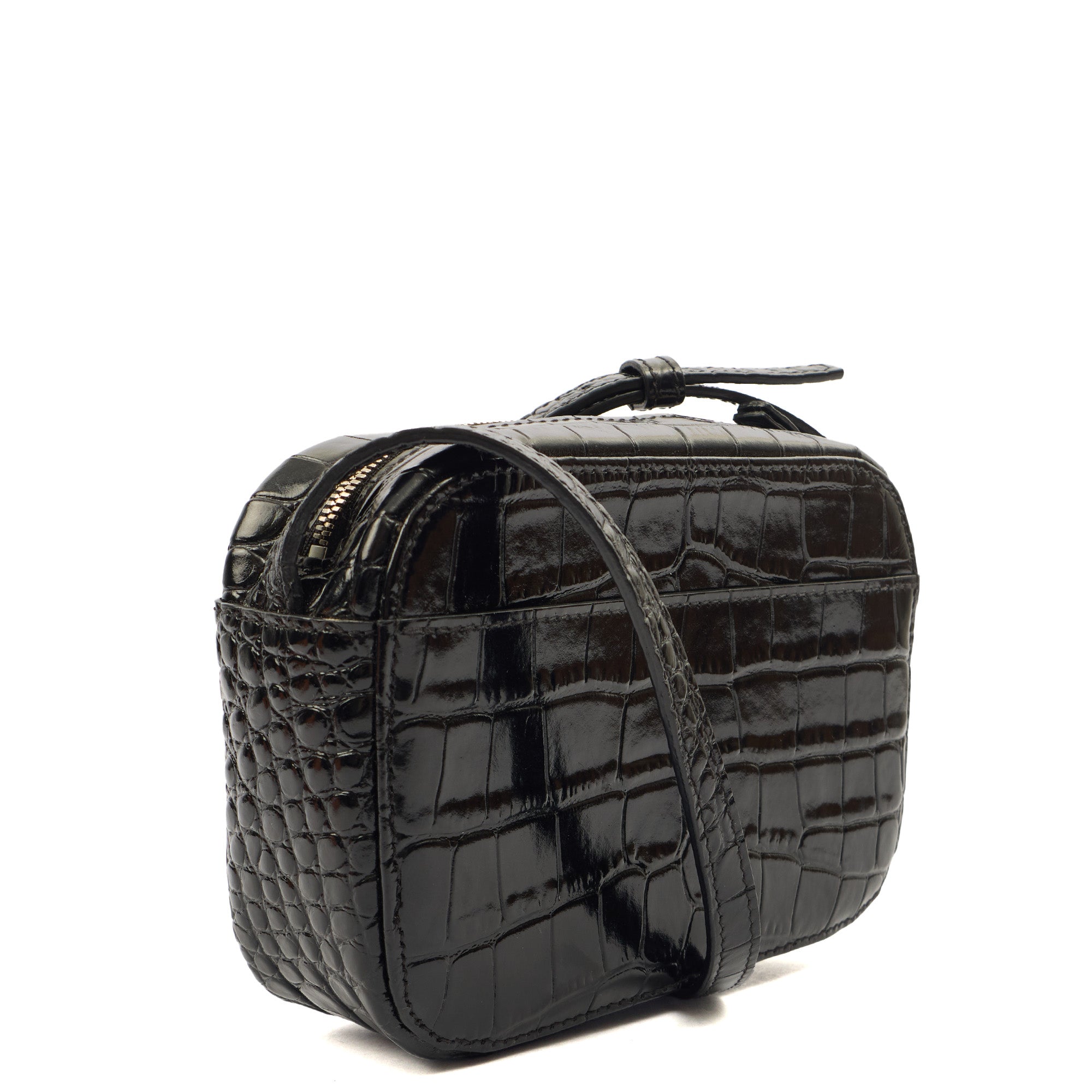 Balenciaga Cross Body Everyday Camera Bag - XS in Black, Exotic Effect Leather