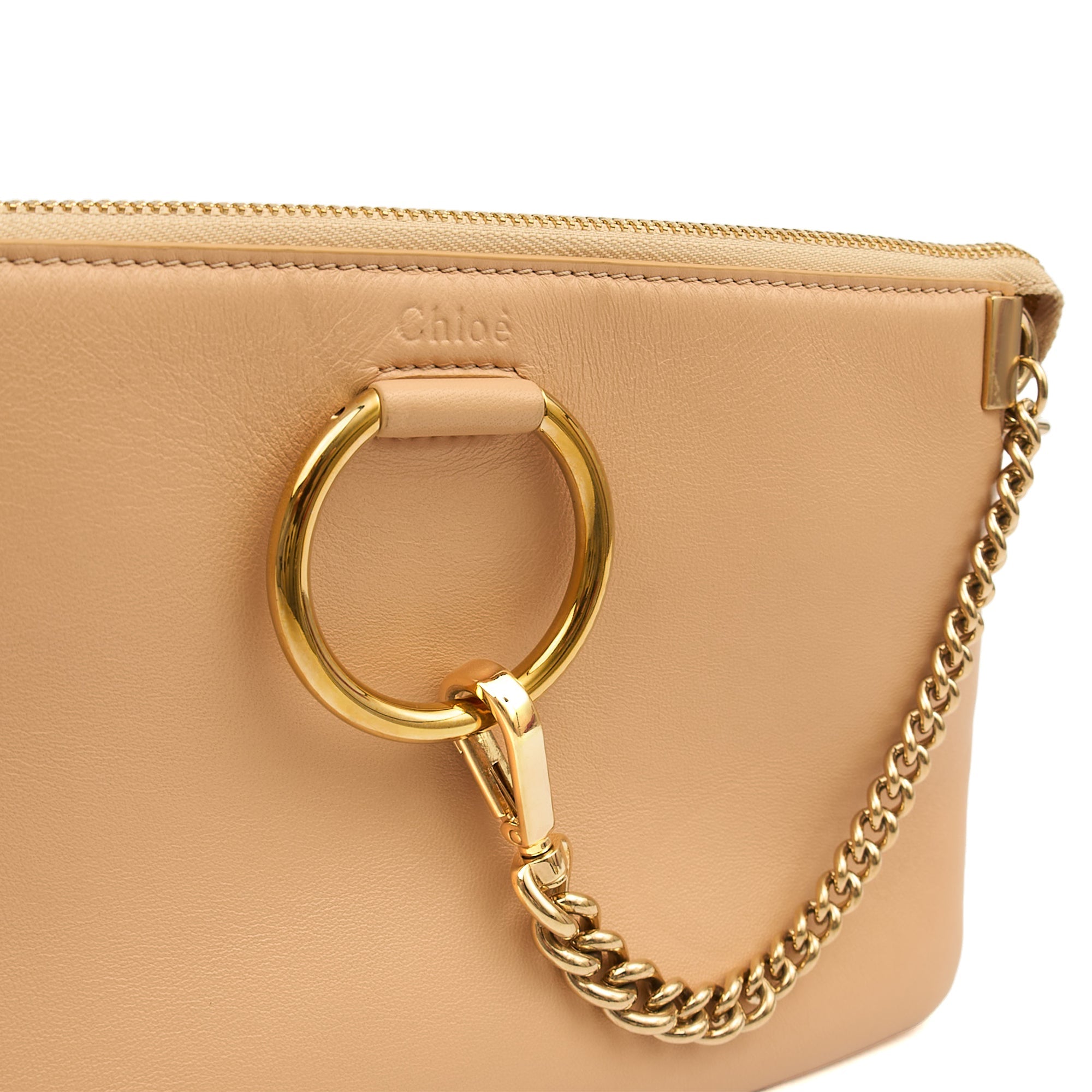 Chloe Cross Body Faye - Small in Neutral, Calfskin Leather