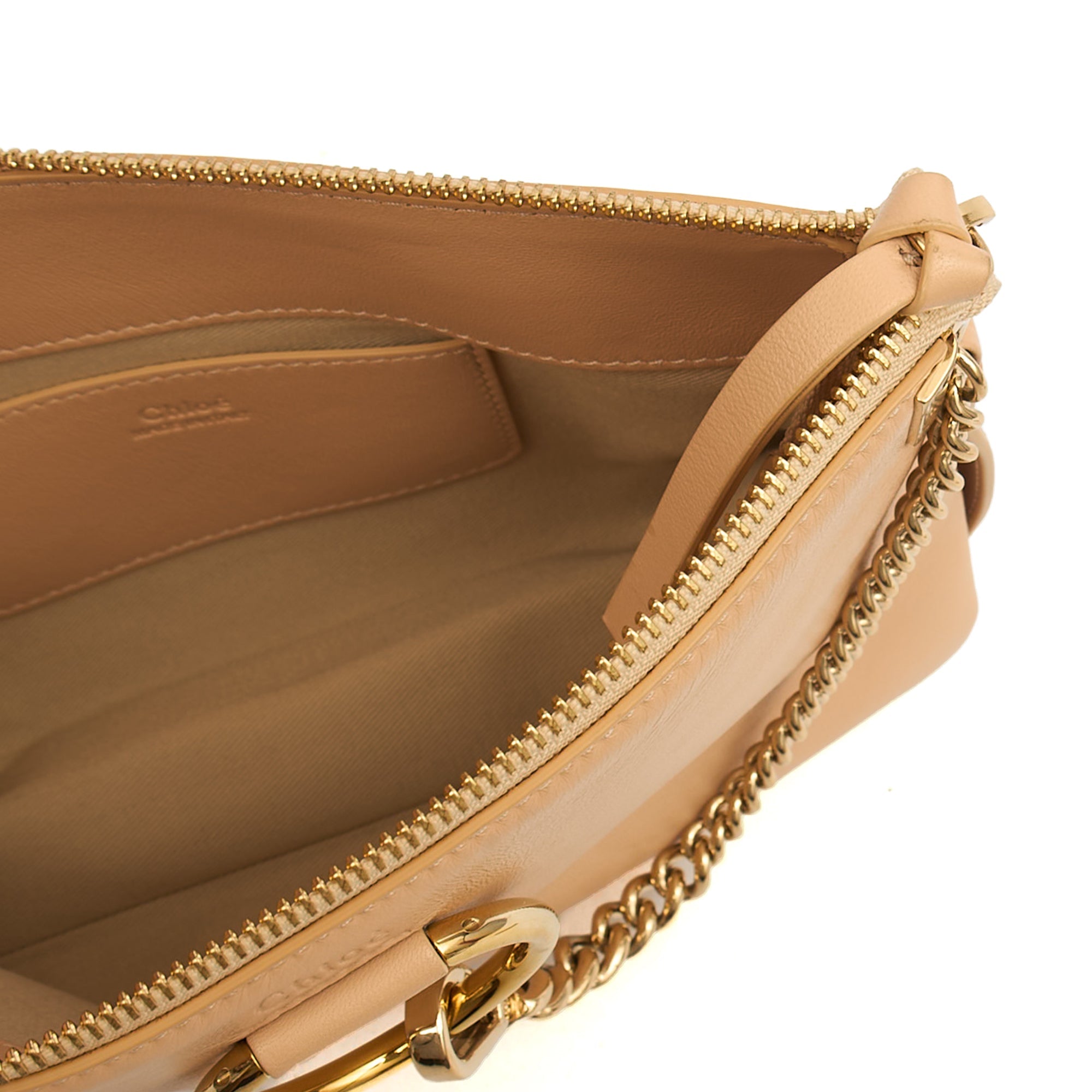 Chloe Cross Body Faye - Small in Neutral, Calfskin Leather