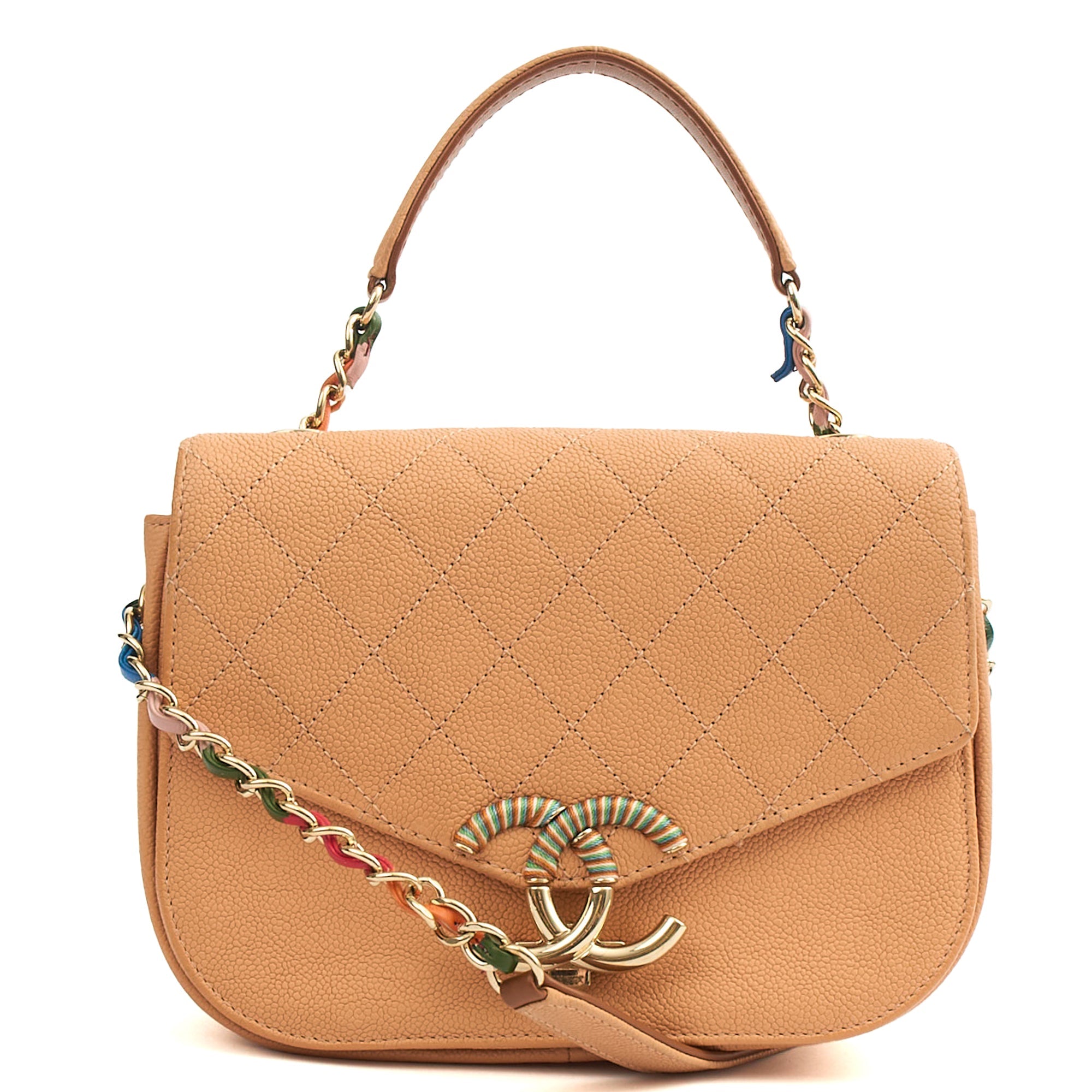 Chanel Cross Body Cuba CC Bag in Orange, Caviar Leather