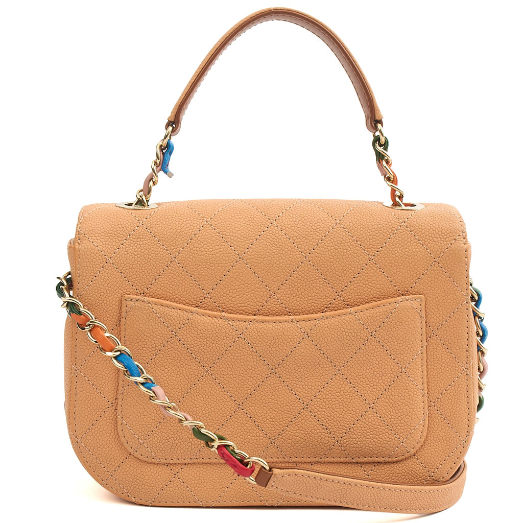 Chanel Cross Body Cuba CC Bag in Orange, Caviar Leather