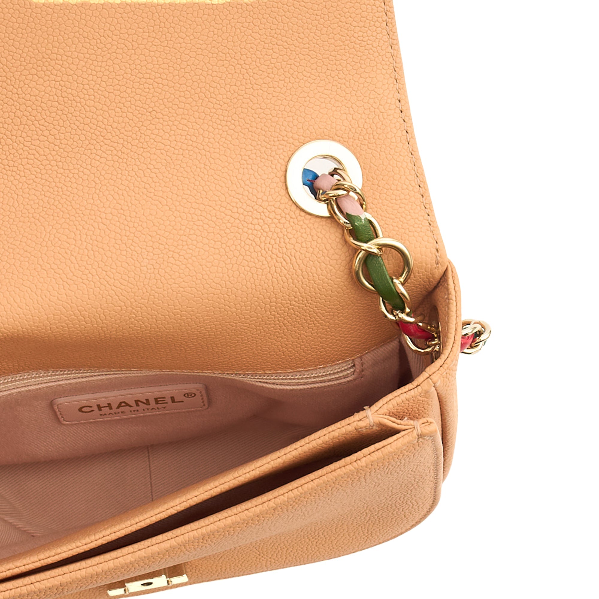 Chanel Cross Body Cuba CC Bag in Orange, Caviar Leather