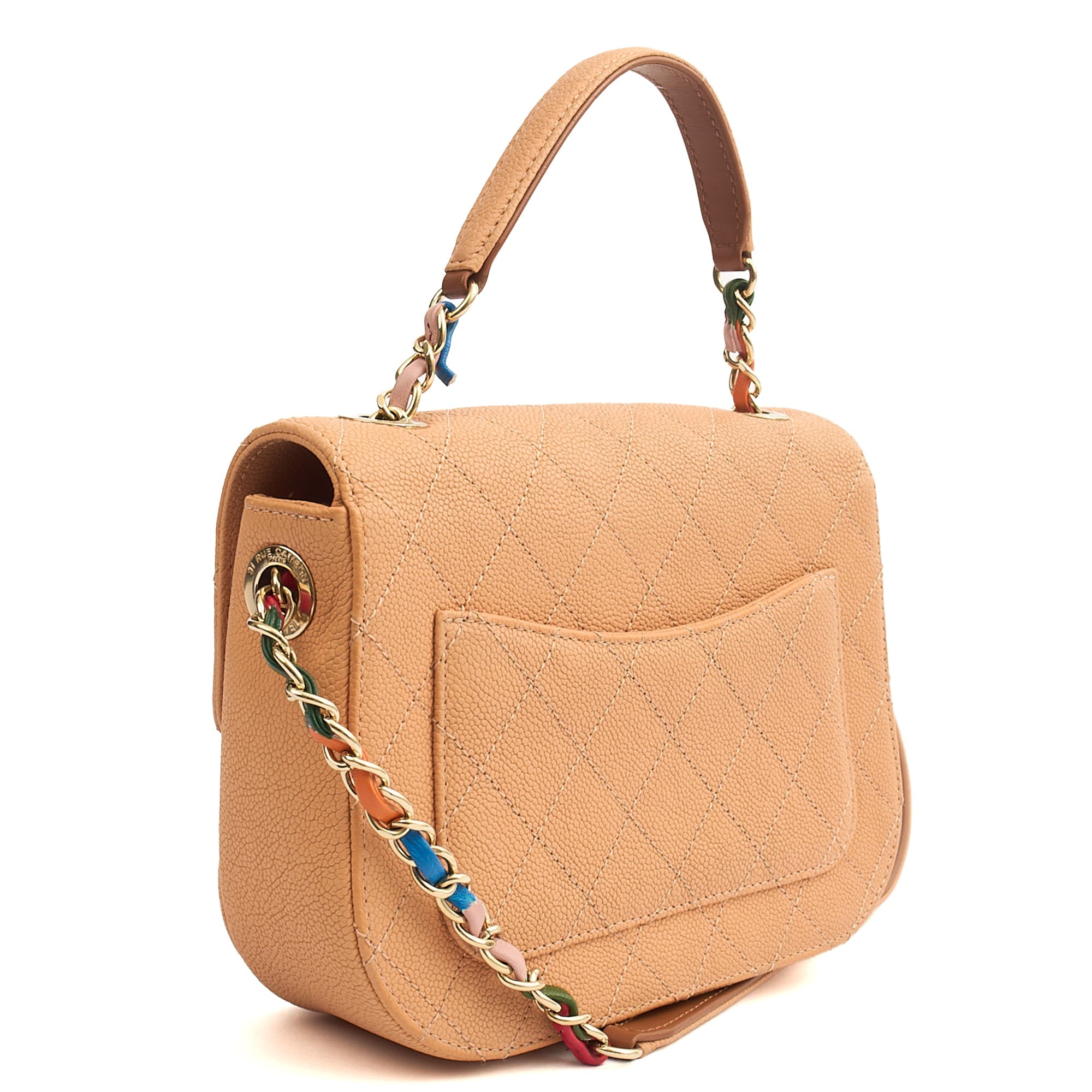 Chanel Cross Body Cuba CC Bag in Orange, Caviar Leather