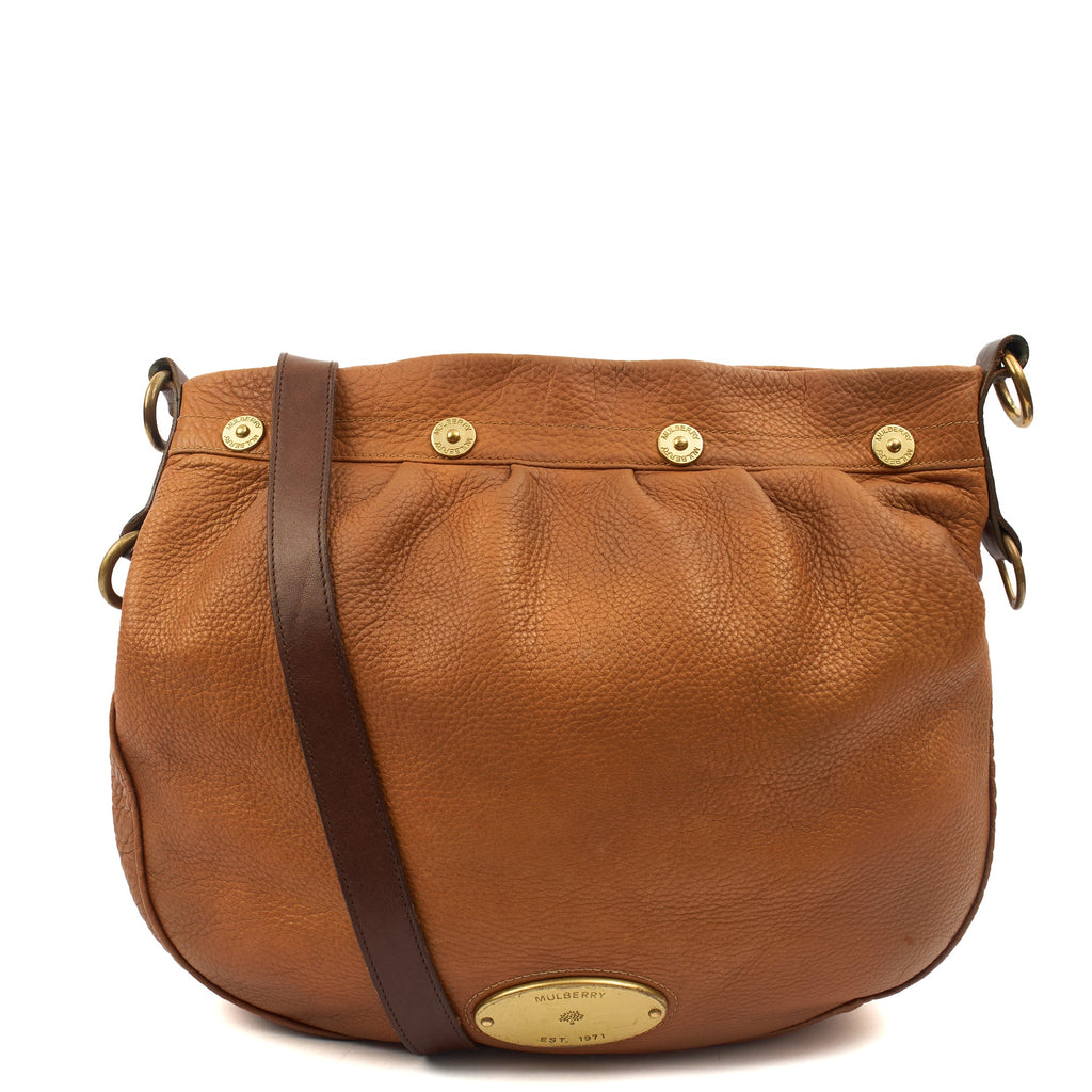 Mulberry Tote Mitzy Hobo in Oak, Calfskin Leather