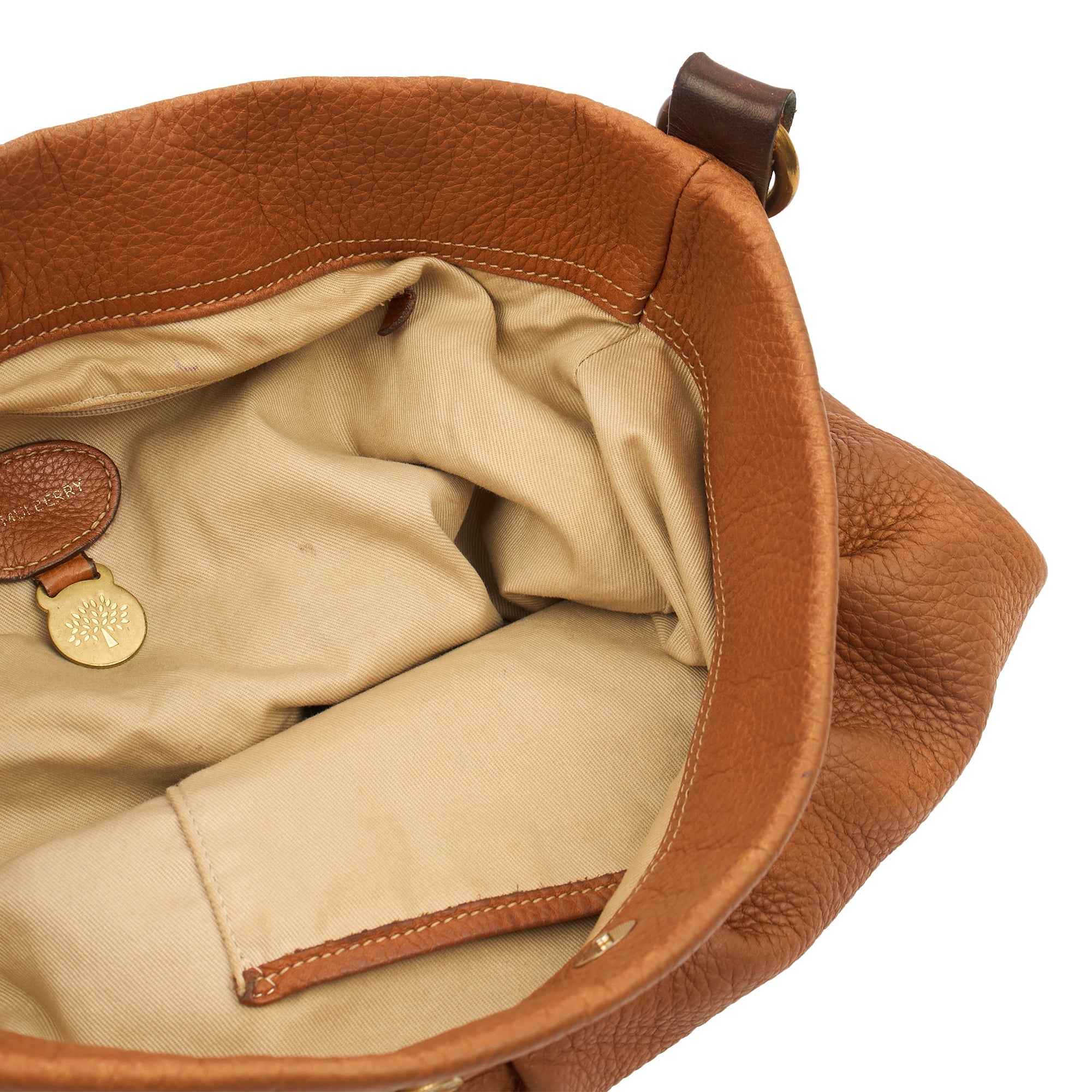 Mulberry Tote Mitzy Hobo in Oak, Calfskin Leather