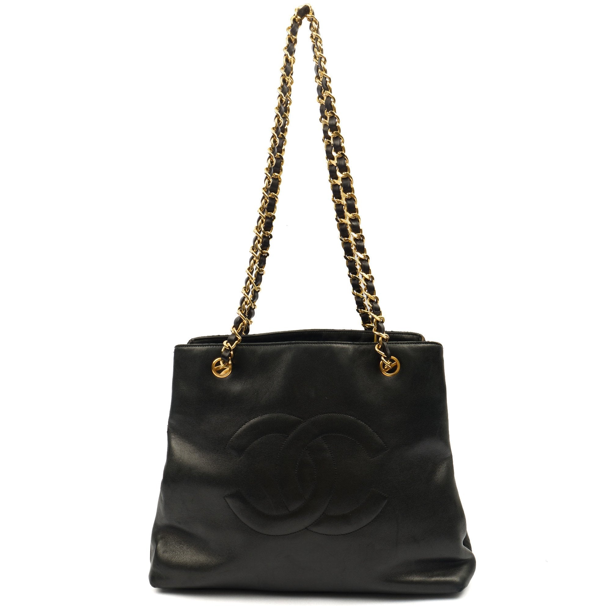 Chanel Tote Vintage Tote in Black, Lambskin Leather