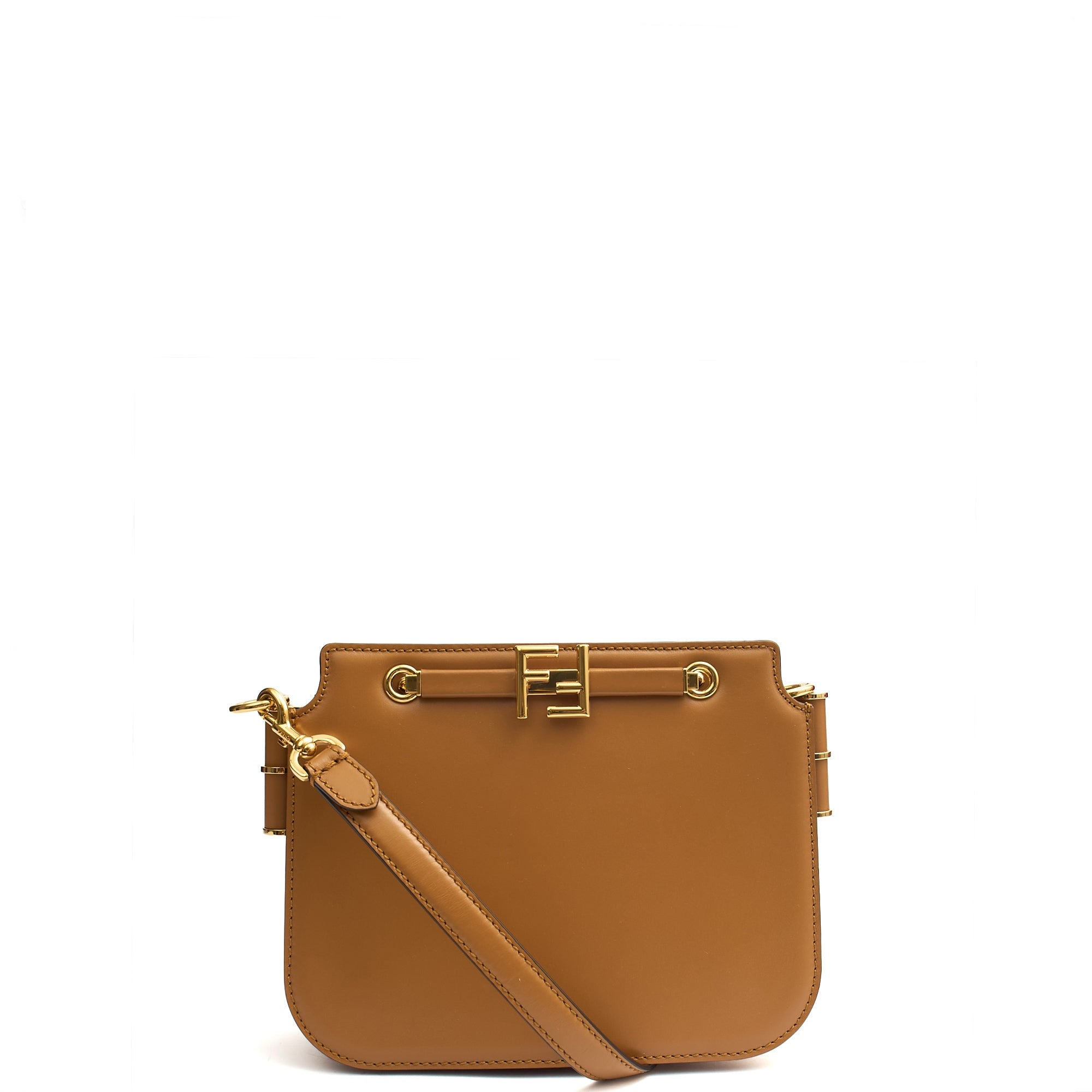 Fendi Cross Body Touch in Brown, Leather