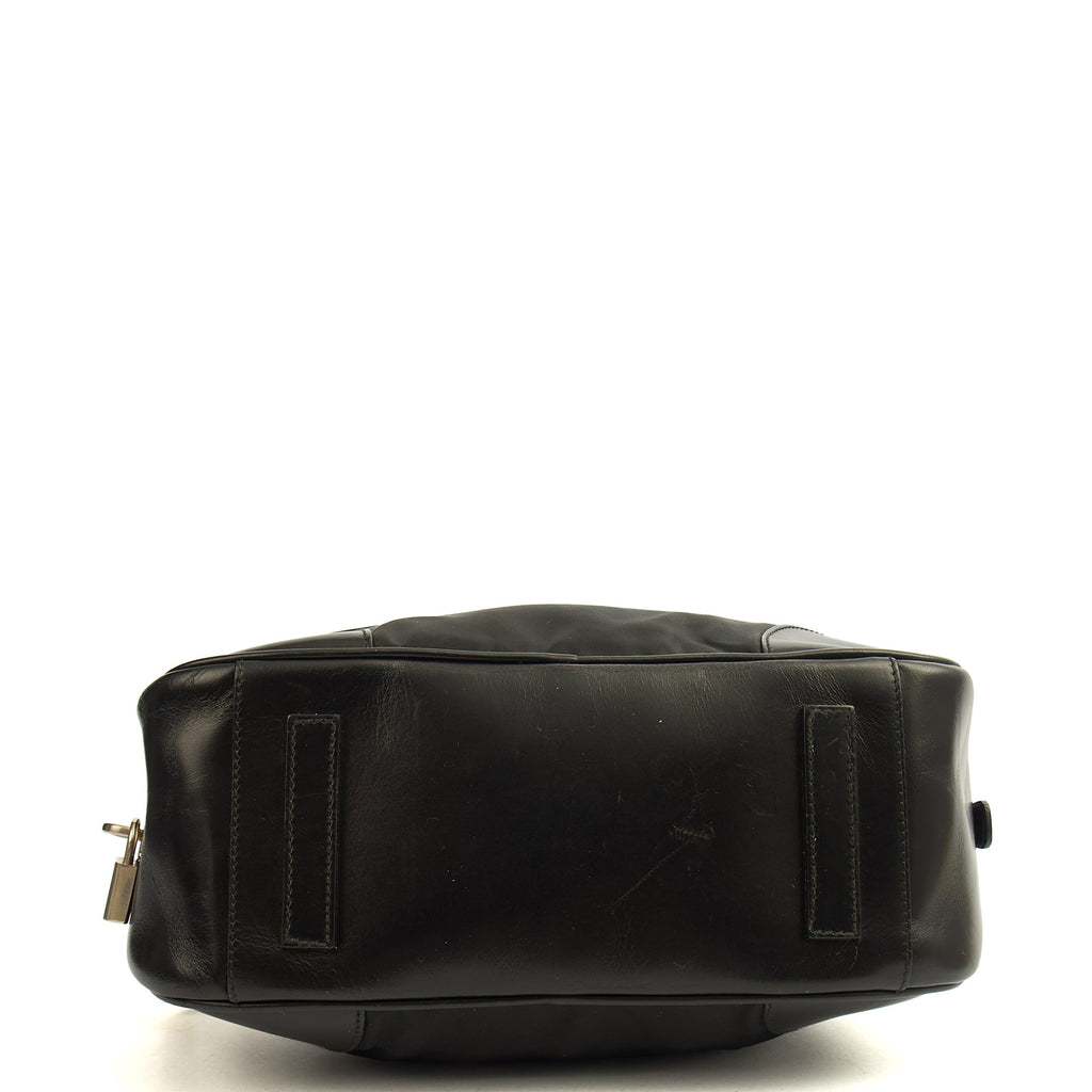 Prada Top Handle Shoulder Bag in Black, Nylon