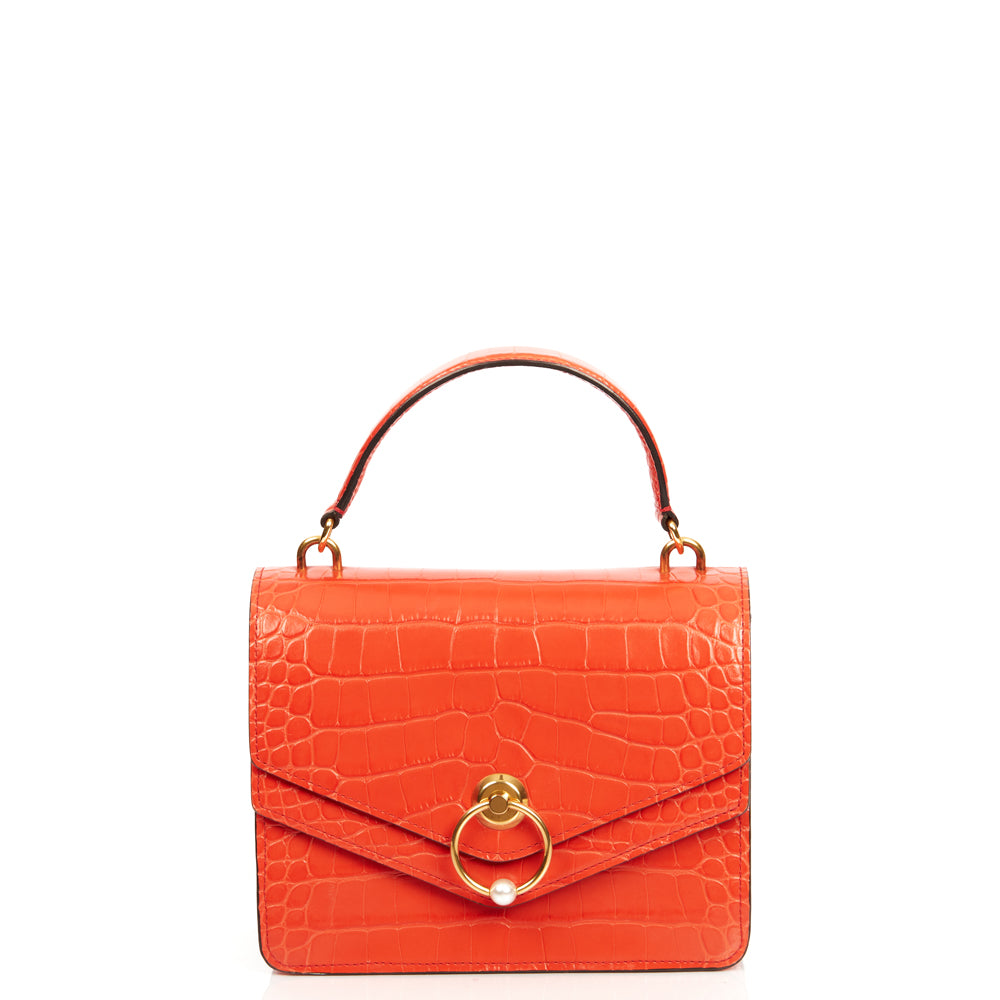 Mulberry Medium Harlow in Hibiscus , Exotic Effect Leather