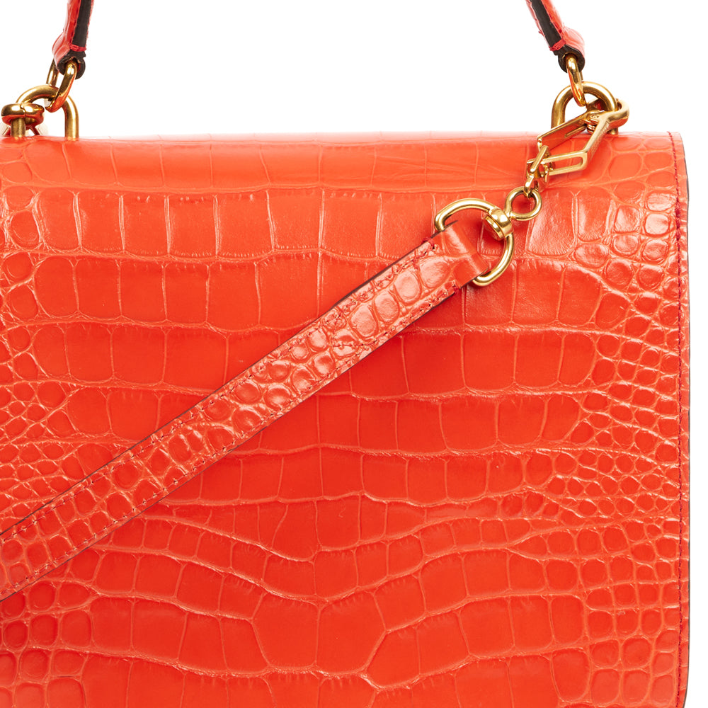 Mulberry Medium Harlow in Hibiscus , Exotic Effect Leather