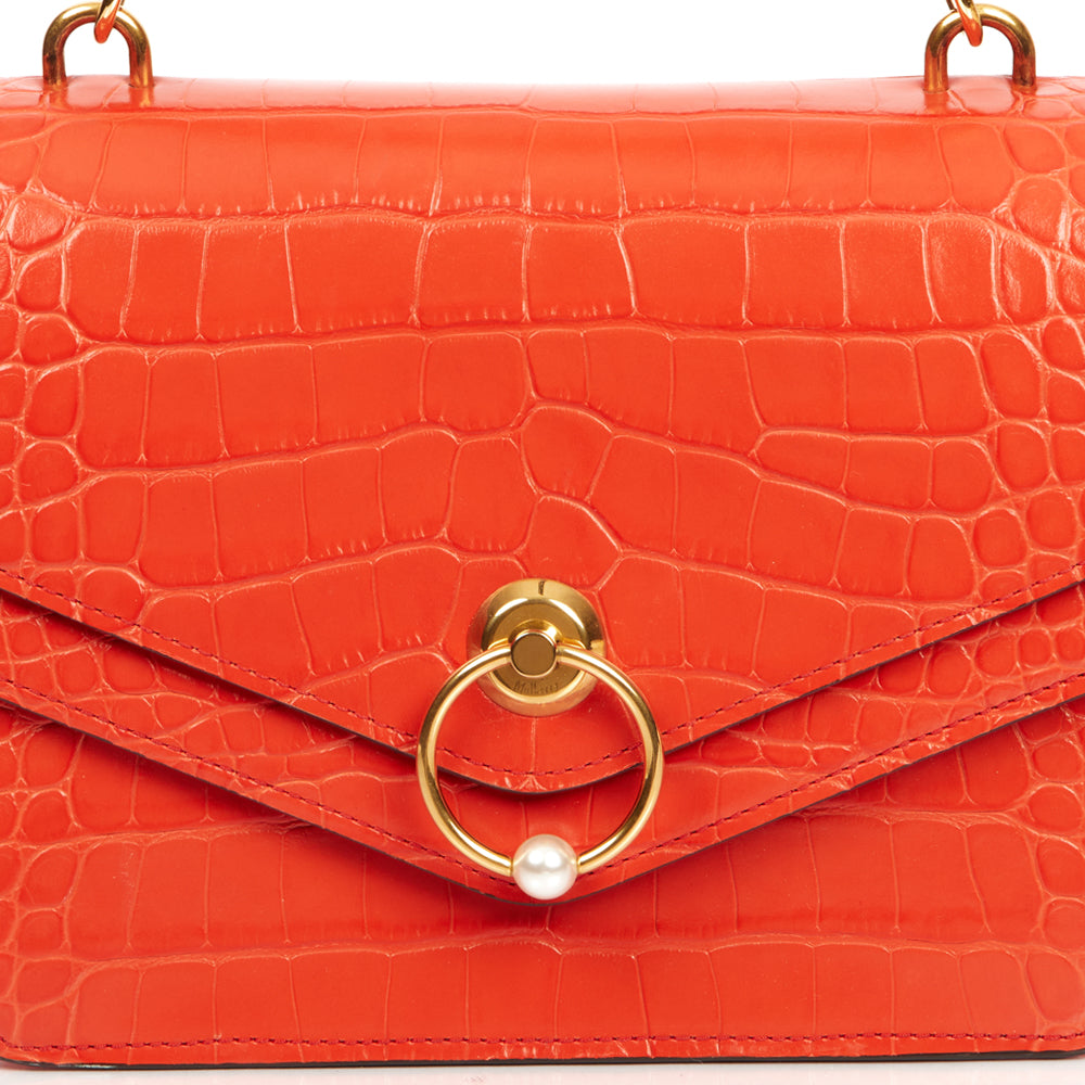 Mulberry Medium Harlow in Hibiscus , Exotic Effect Leather