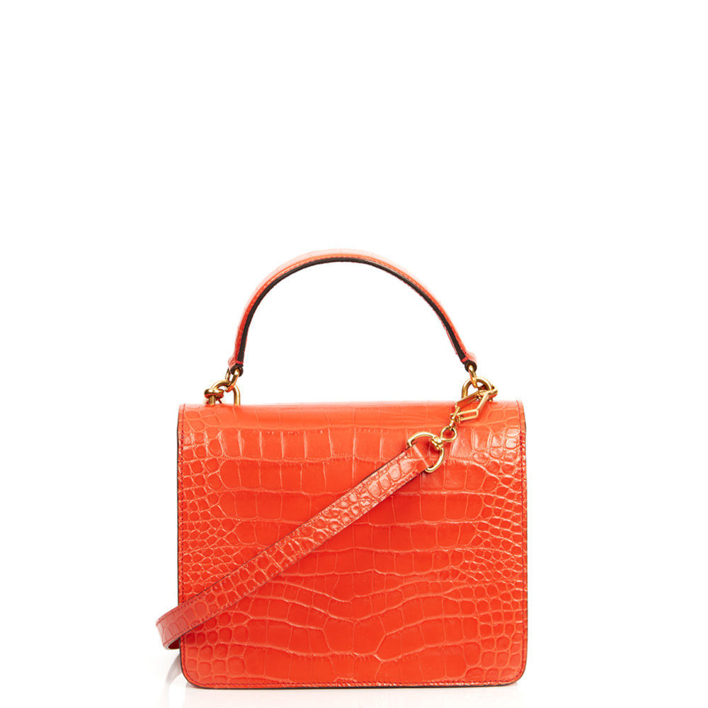 Mulberry Medium Harlow in Hibiscus , Exotic Effect Leather