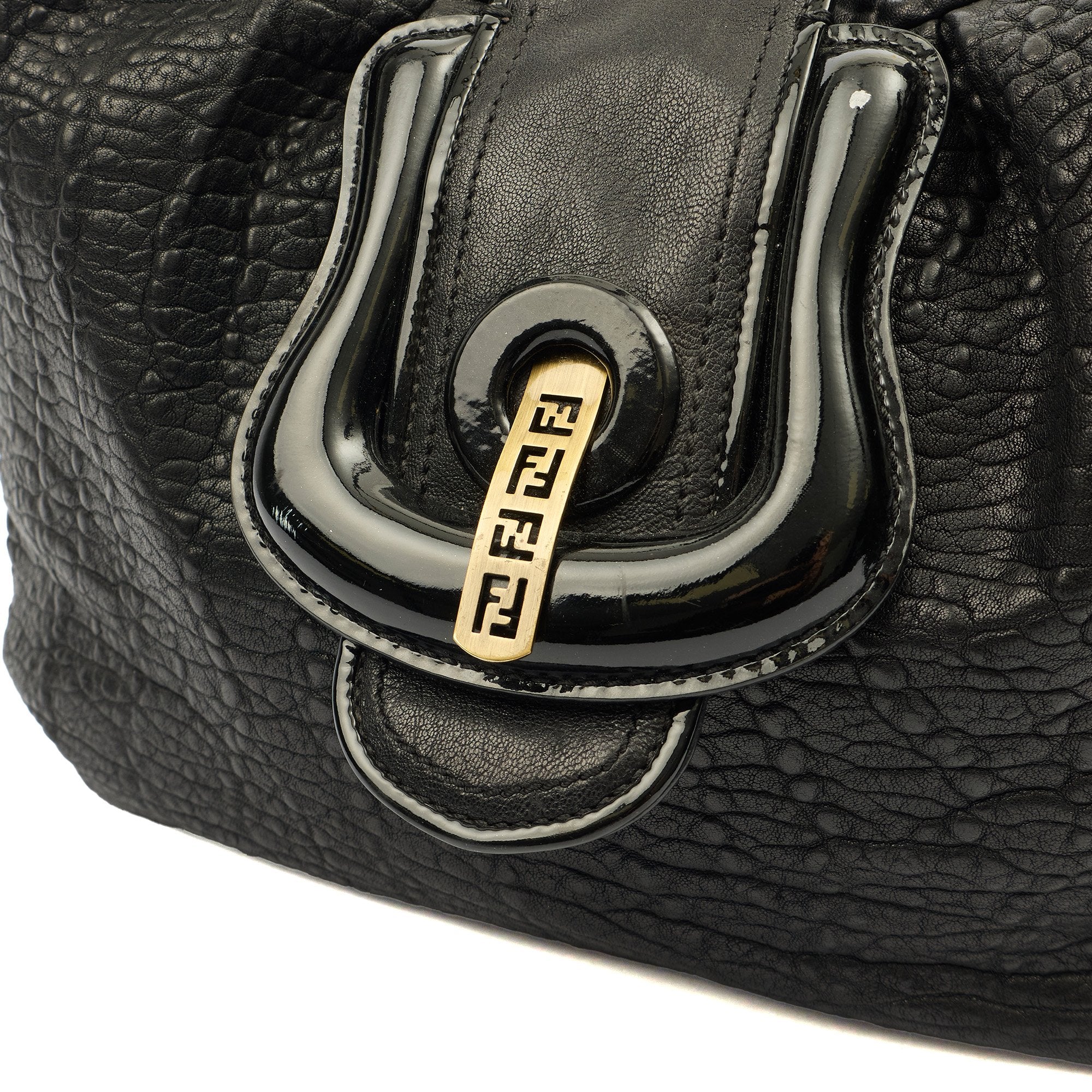 Fendi Shoulder Bag B Bag in Black, Leather