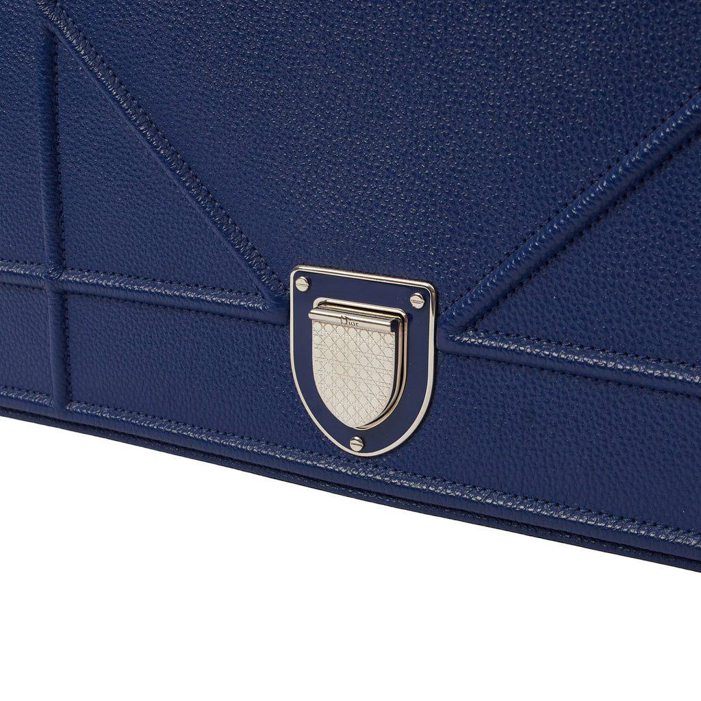 Christian Dior Shoulder Bag Diorama - Medium in Blue, Leather