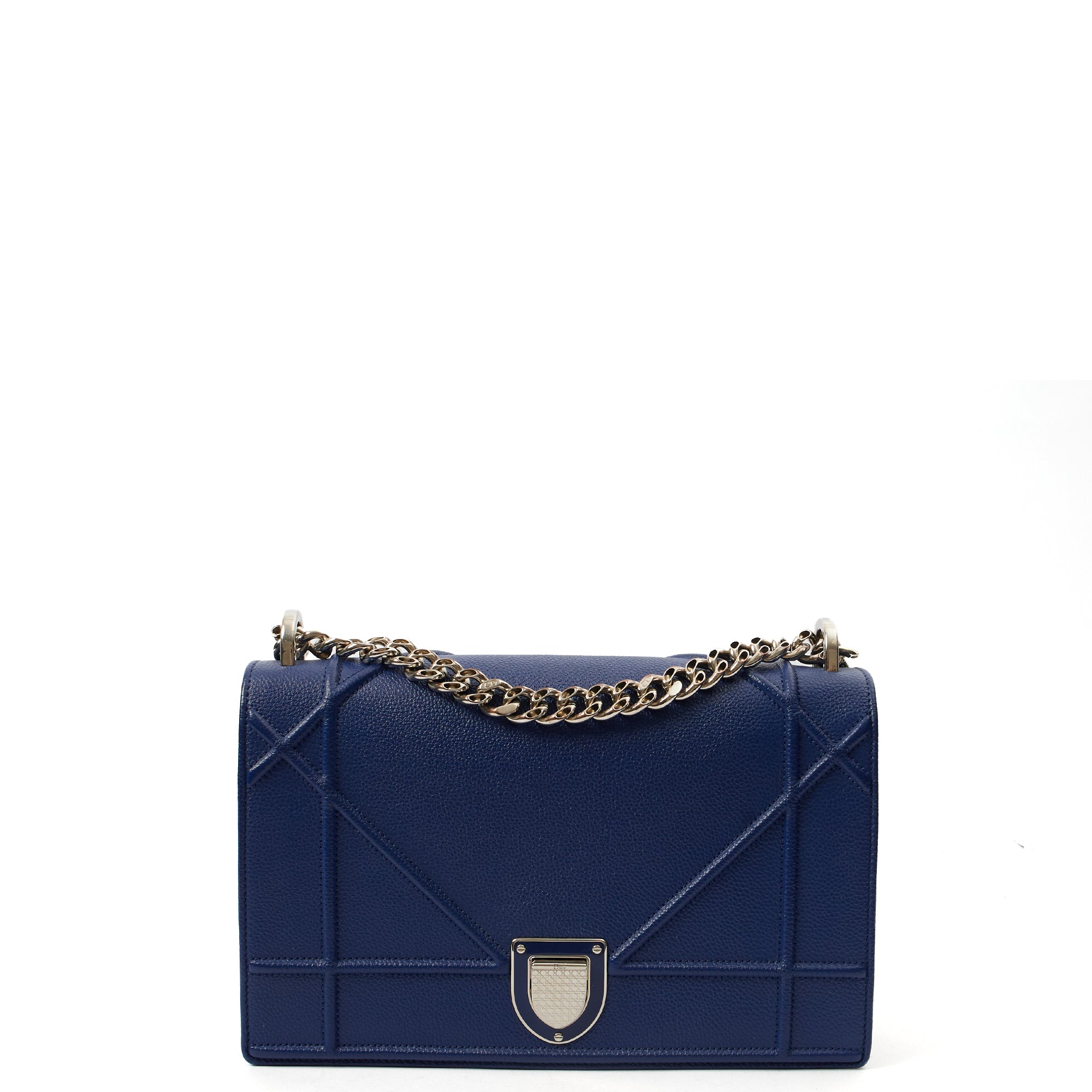 Christian Dior Shoulder Bag Diorama - Medium in Blue, Leather