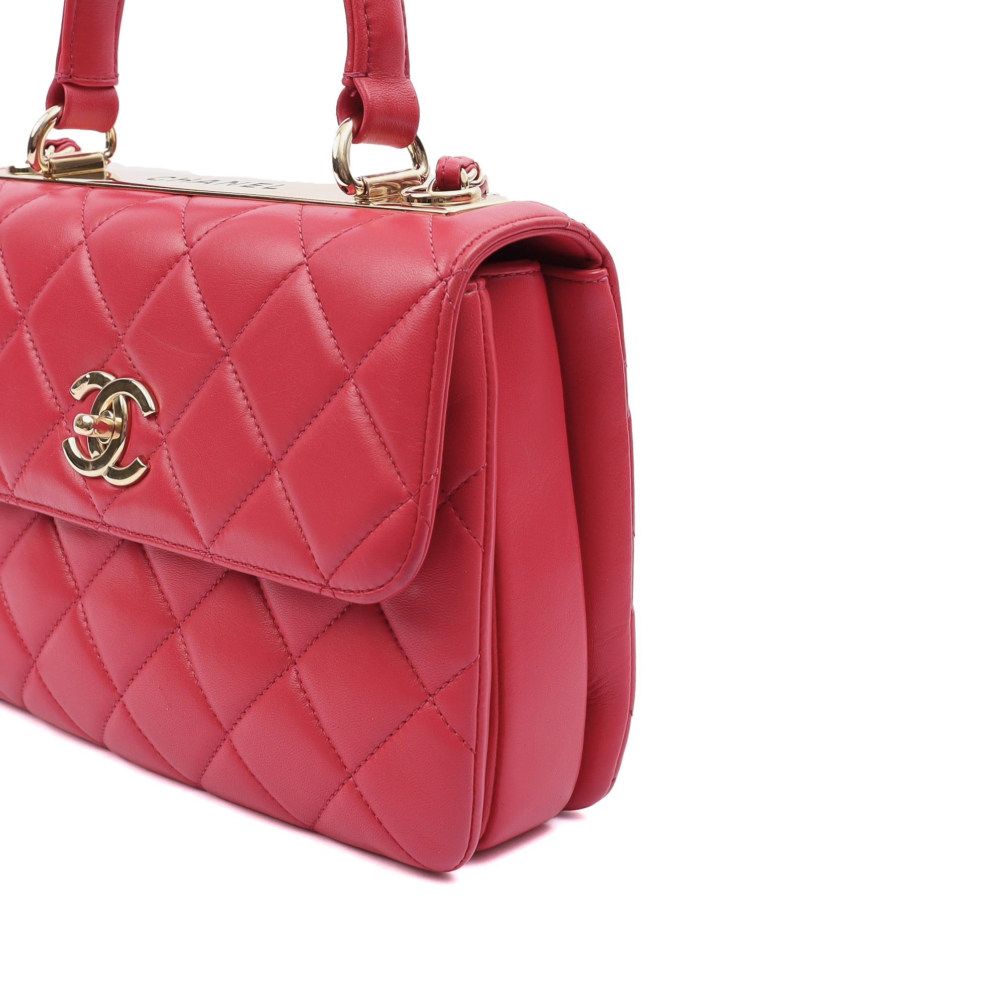 Chanel Top Handle Trendy CC in Pink, Calfskin Leather