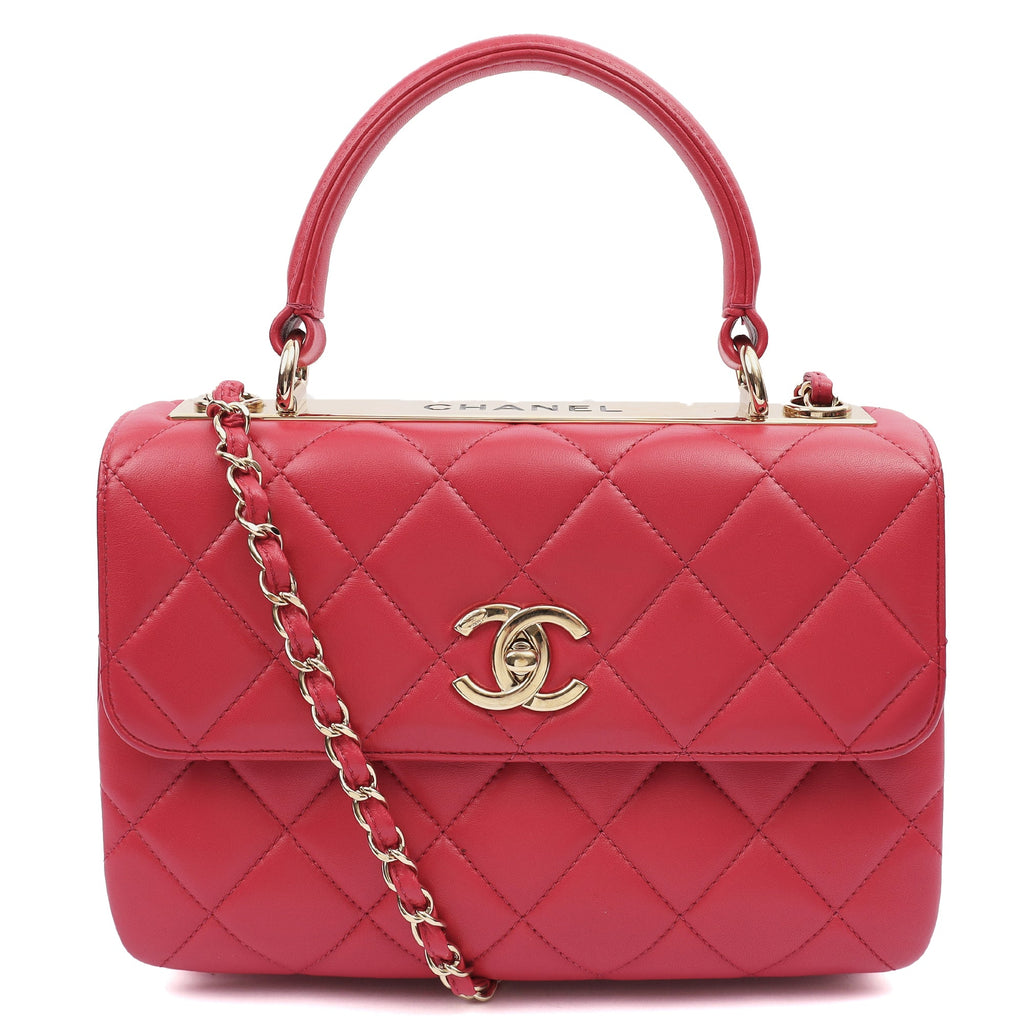 Chanel Top Handle Trendy CC in Pink, Calfskin Leather