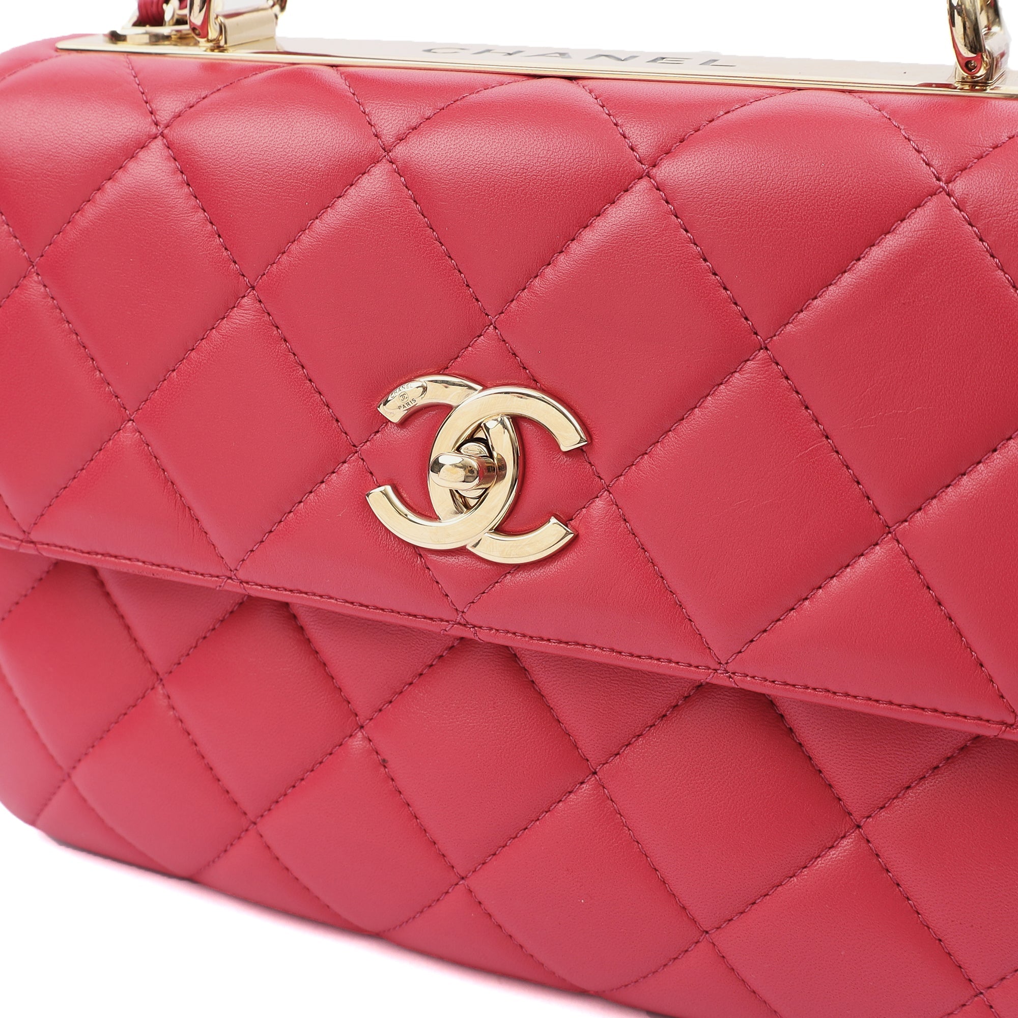 Chanel Top Handle Trendy CC in Pink, Calfskin Leather