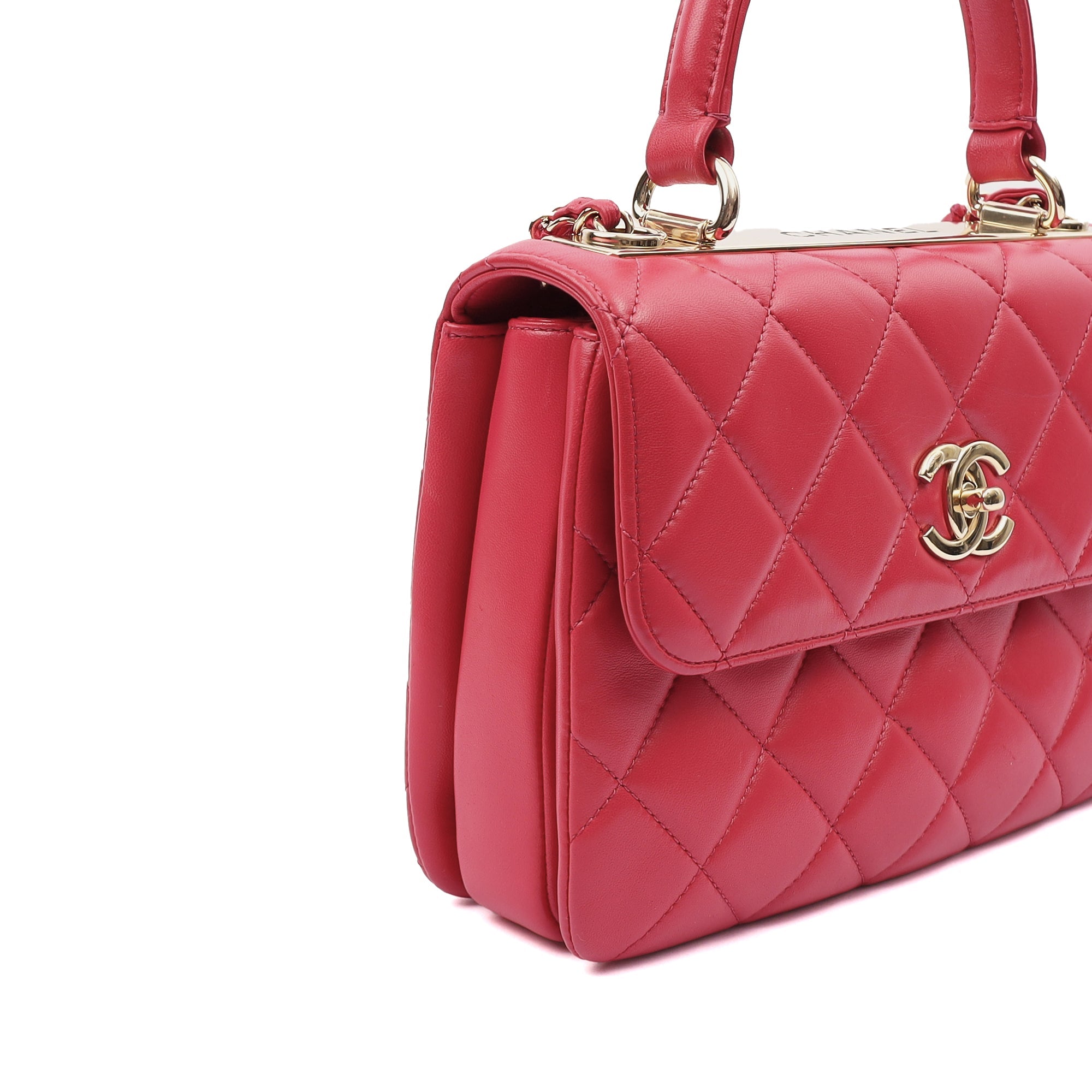 Chanel Top Handle Trendy CC in Pink, Calfskin Leather