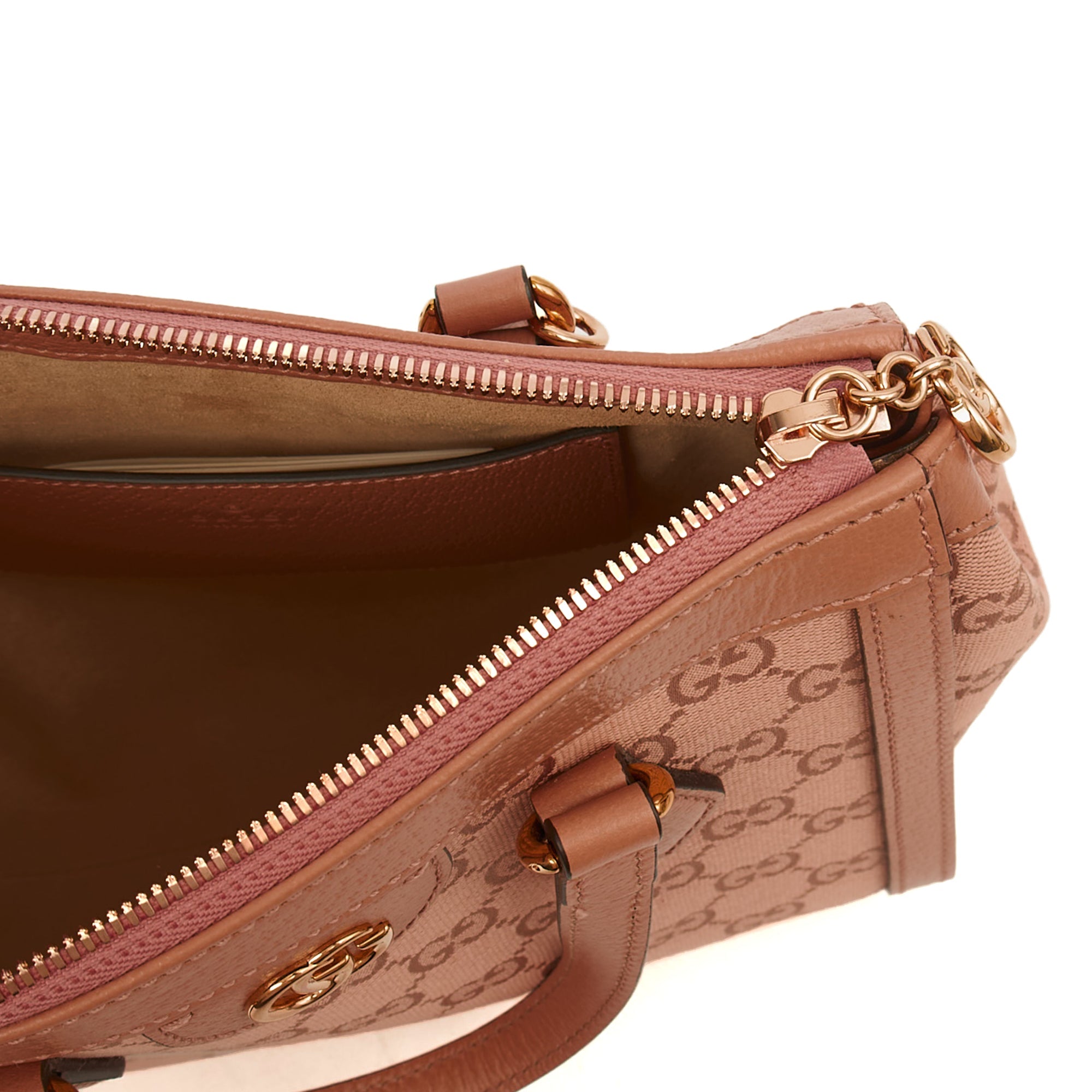 Gucci Tote Ophidia Tote Bag - Small in Dusty Pink, GG Canvas