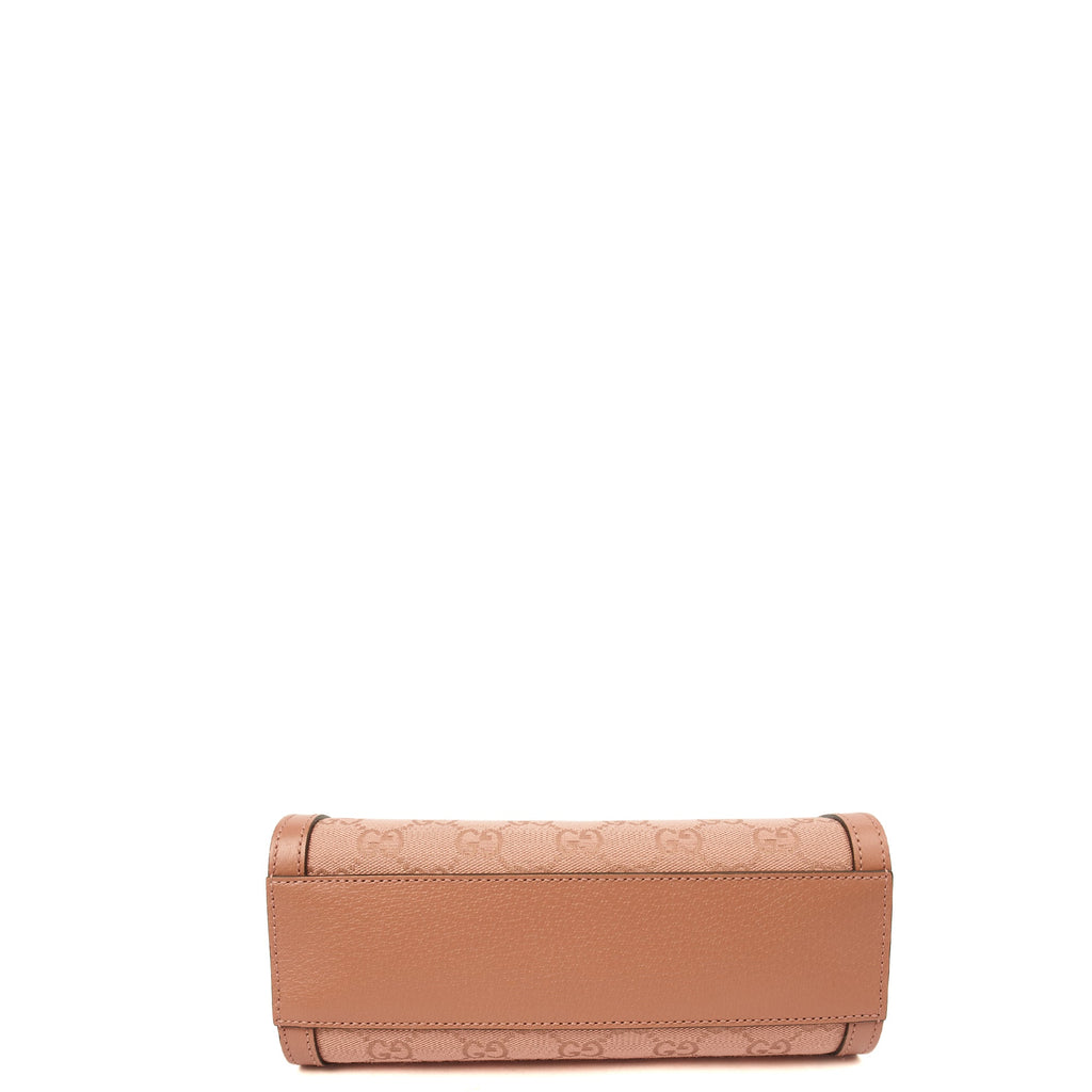 Gucci Tote Ophidia Tote Bag - Small in Dusty Pink, GG Canvas