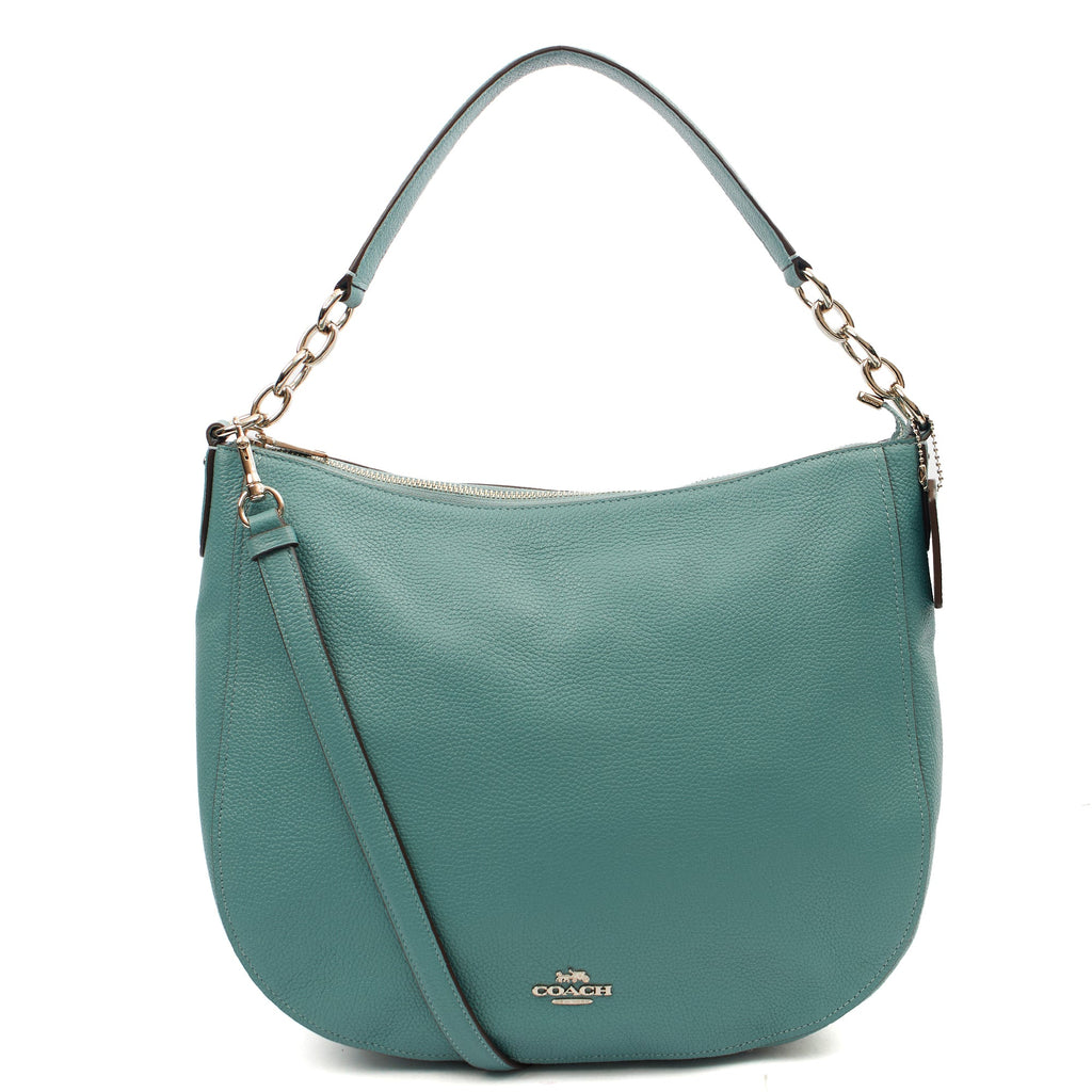 Coach Shoulder Bag Hadley Hobo in Blue, Leather