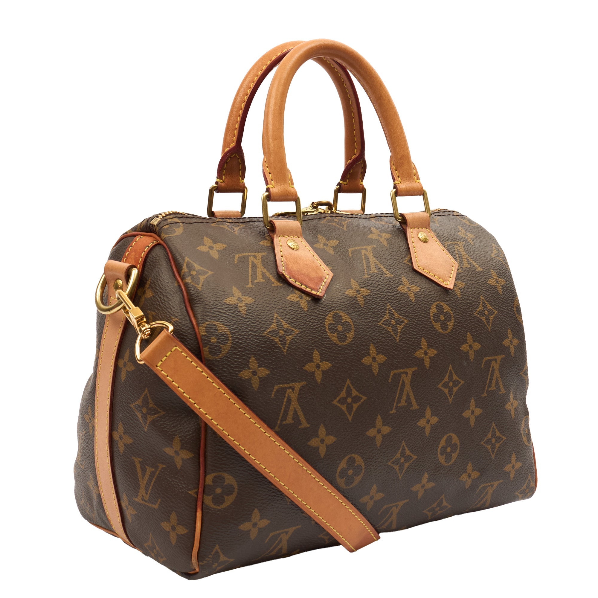 Louis Vuitton Cross Body Speedy Bandouliere 25 in Monogram, Canvas