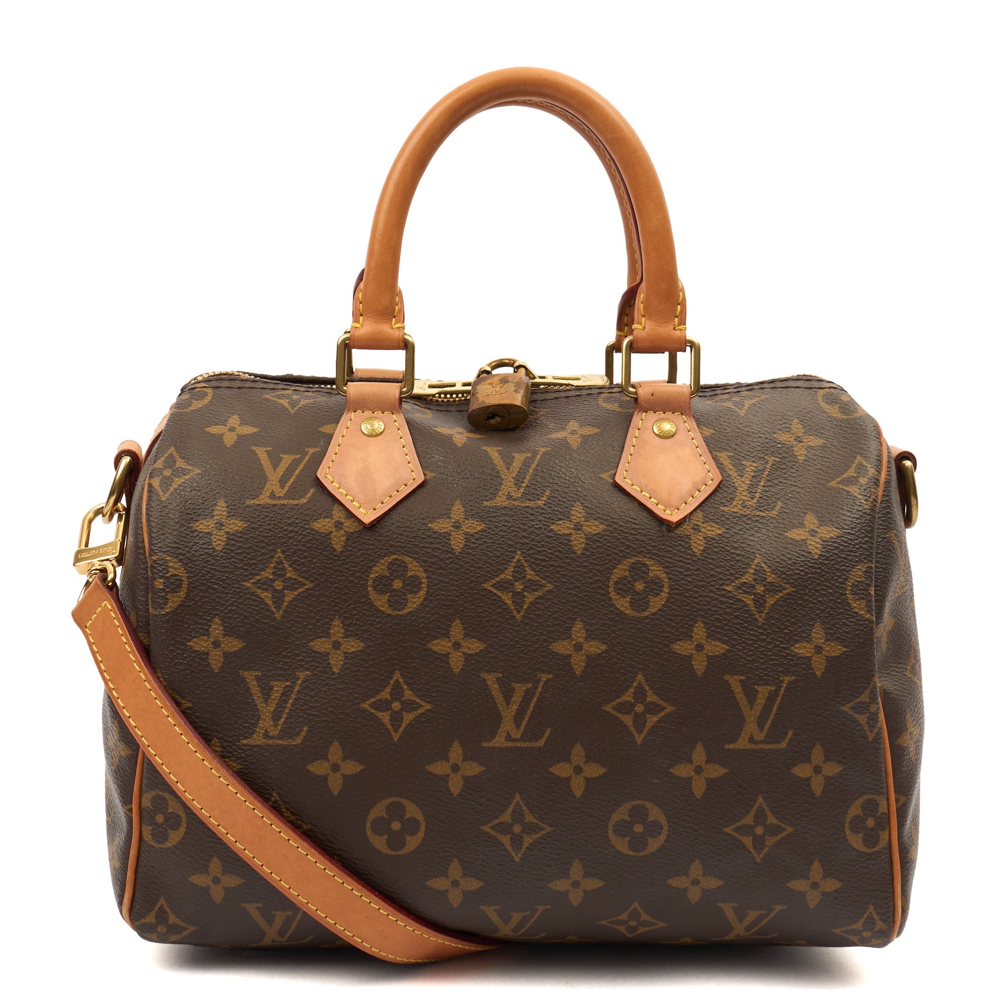 Louis Vuitton Cross Body Speedy Bandouliere 25 in Monogram, Canvas