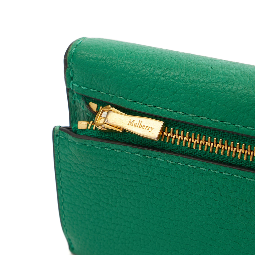 Mulberry Wallet Sadie Wallet in Green, Calfskin Leather