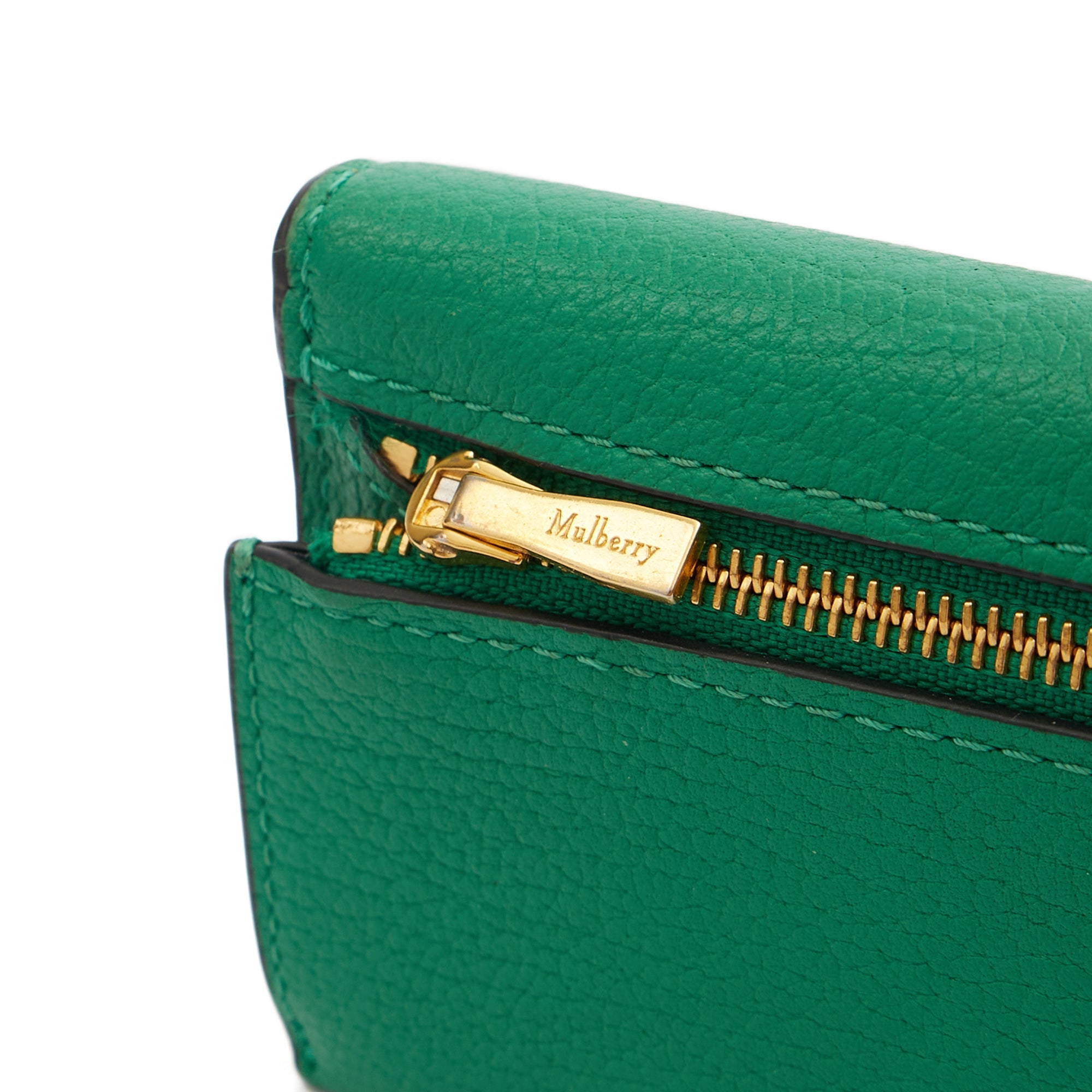 Mulberry Wallet Sadie Wallet in Green, Calfskin Leather