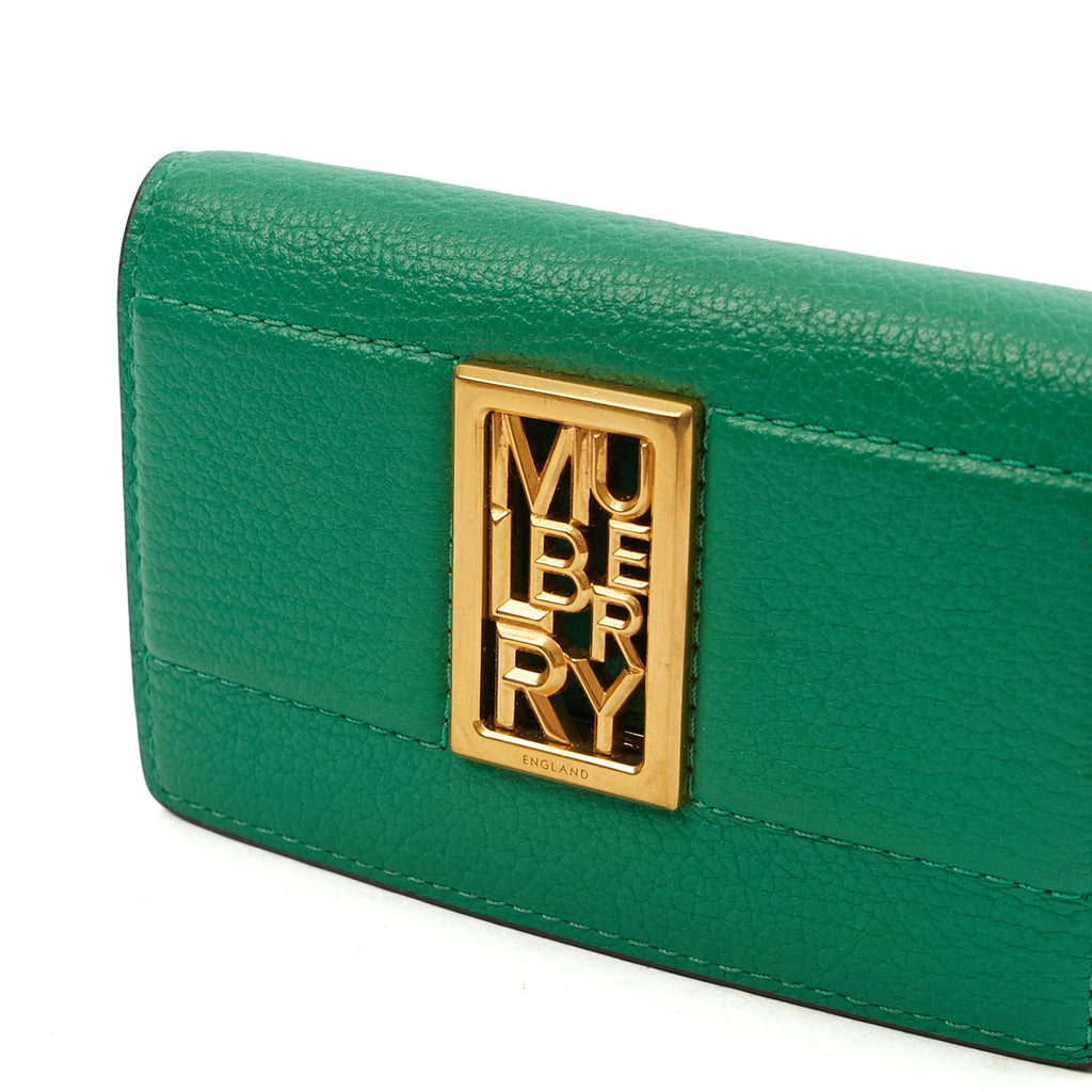 Mulberry Wallet Sadie Wallet in Green, Calfskin Leather