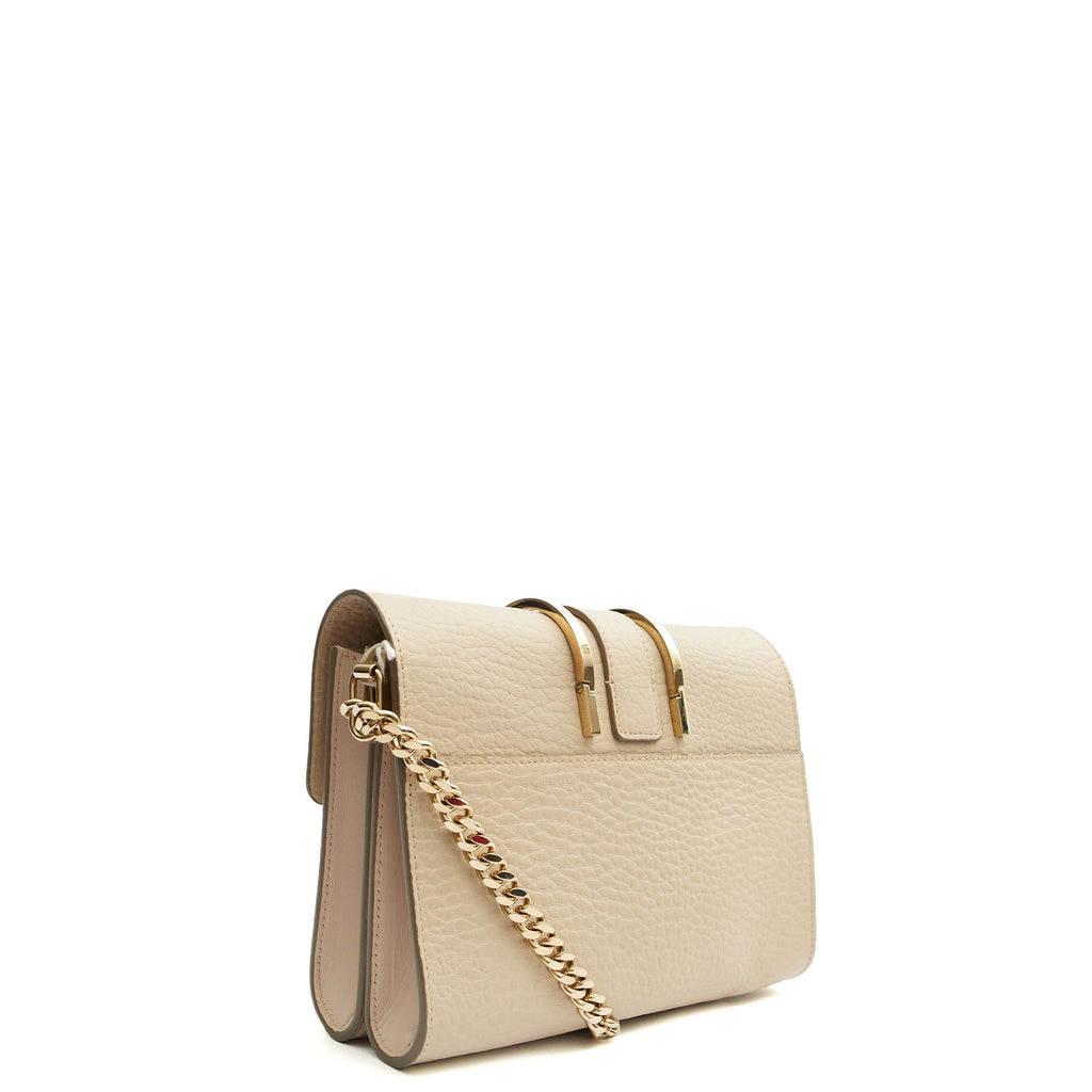 Chloe Shoulder Bag Shoulder Bag in Neutral, Calfskin Leather
