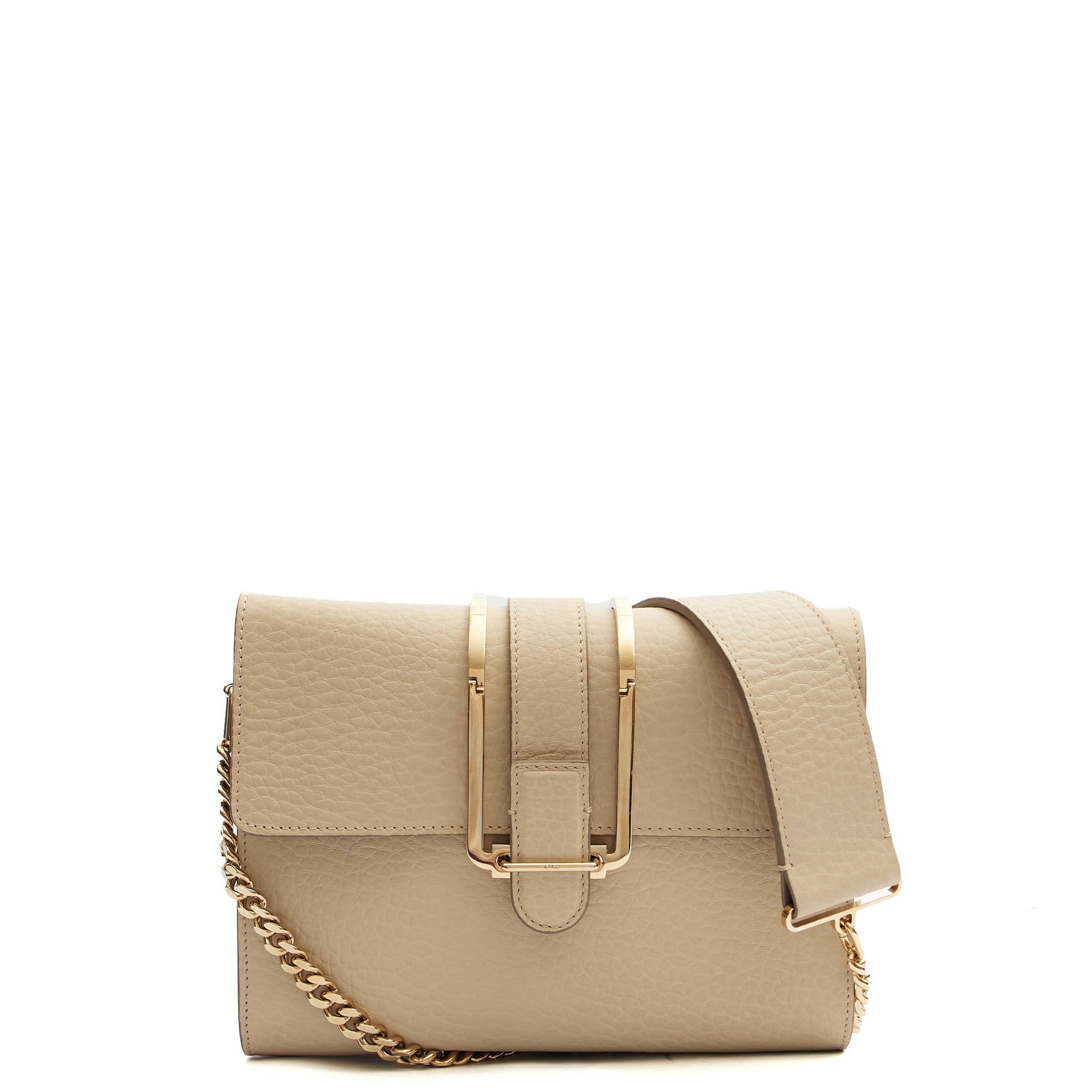 Chloe Shoulder Bag Shoulder Bag in Neutral, Calfskin Leather