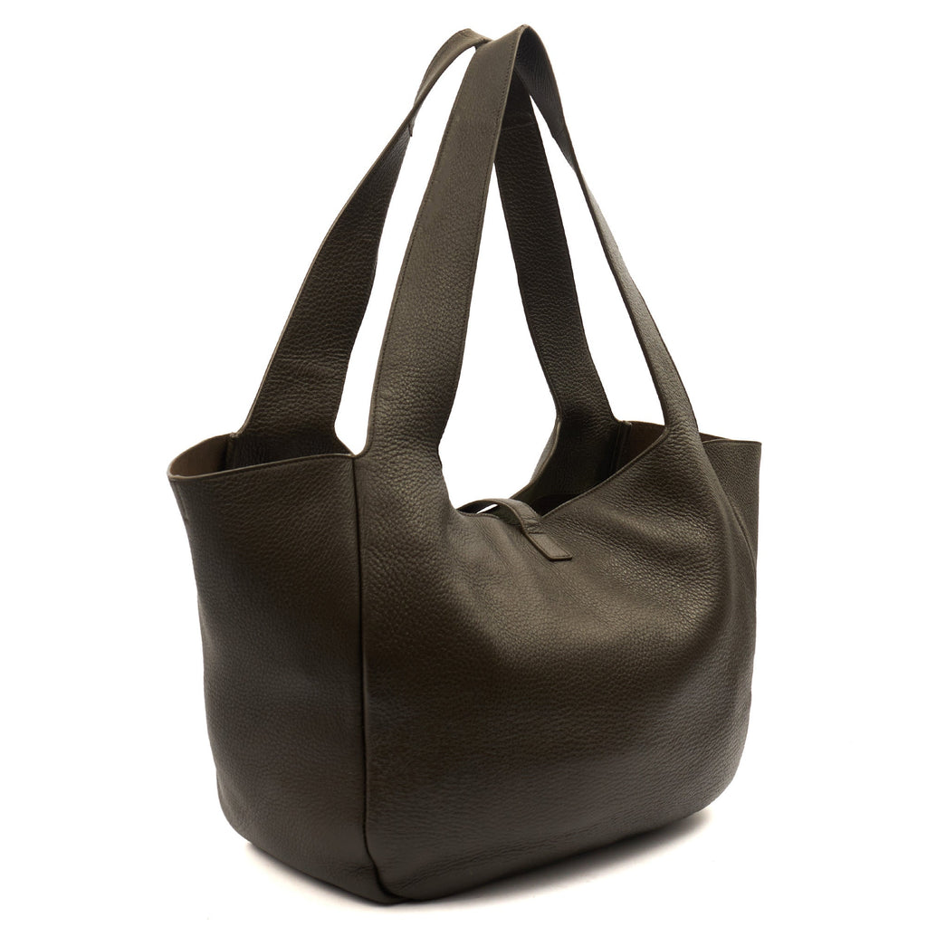 Saint Laurent Shoulder Bag Le 5 À 7 Hobo in Green, Leather